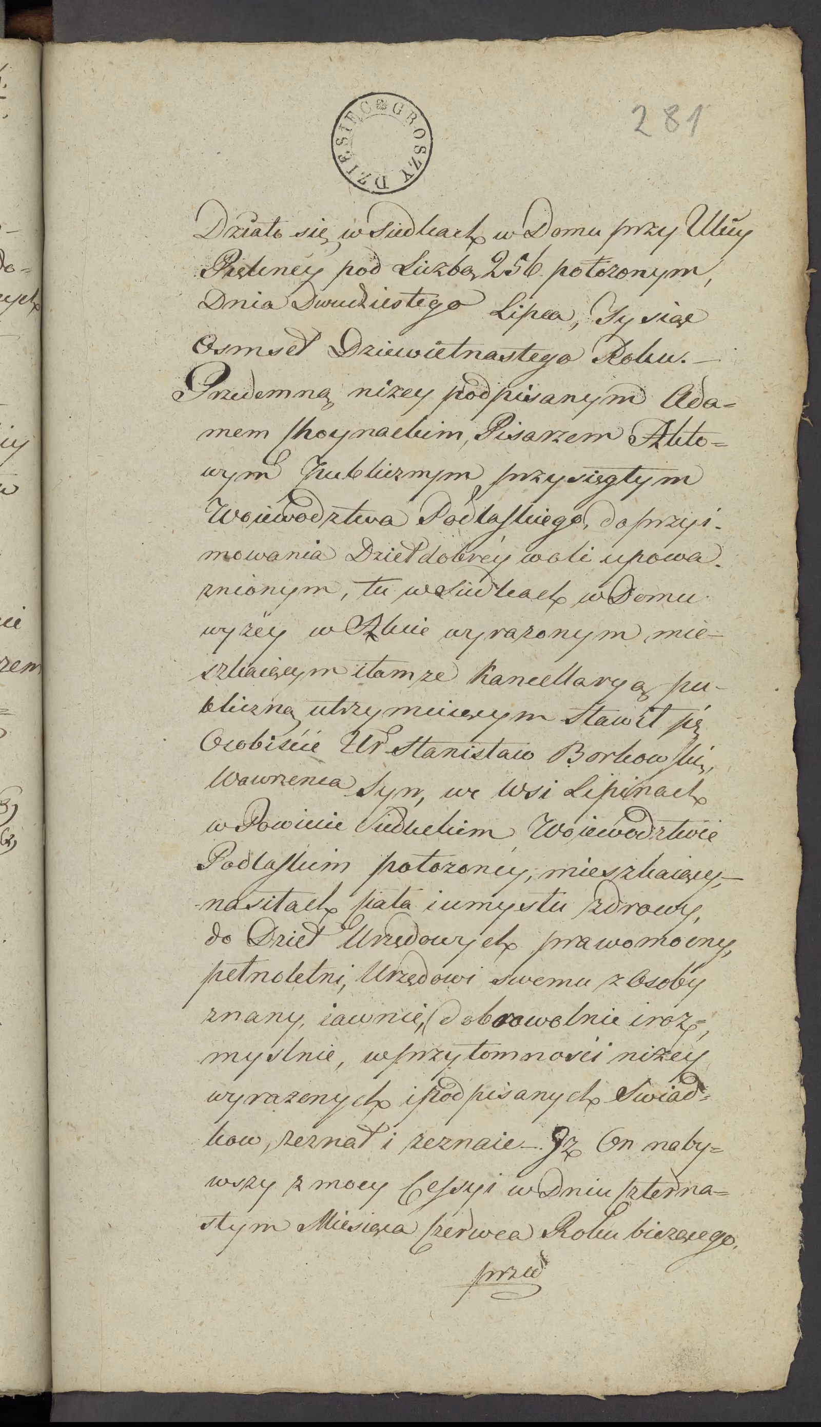 Chojnacki 317/1819, s. 1