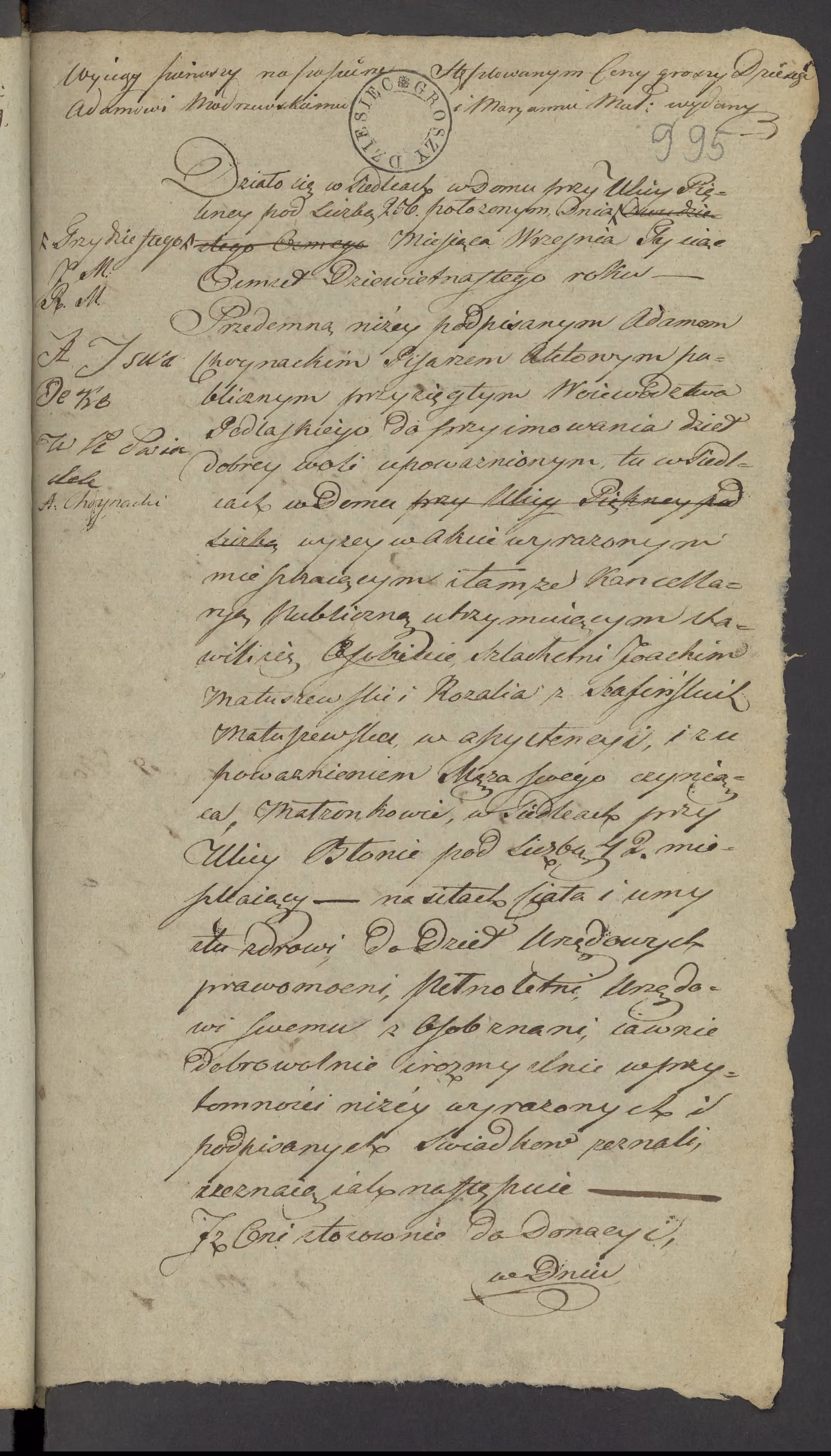 Chojnacki 421/1819, s. 1