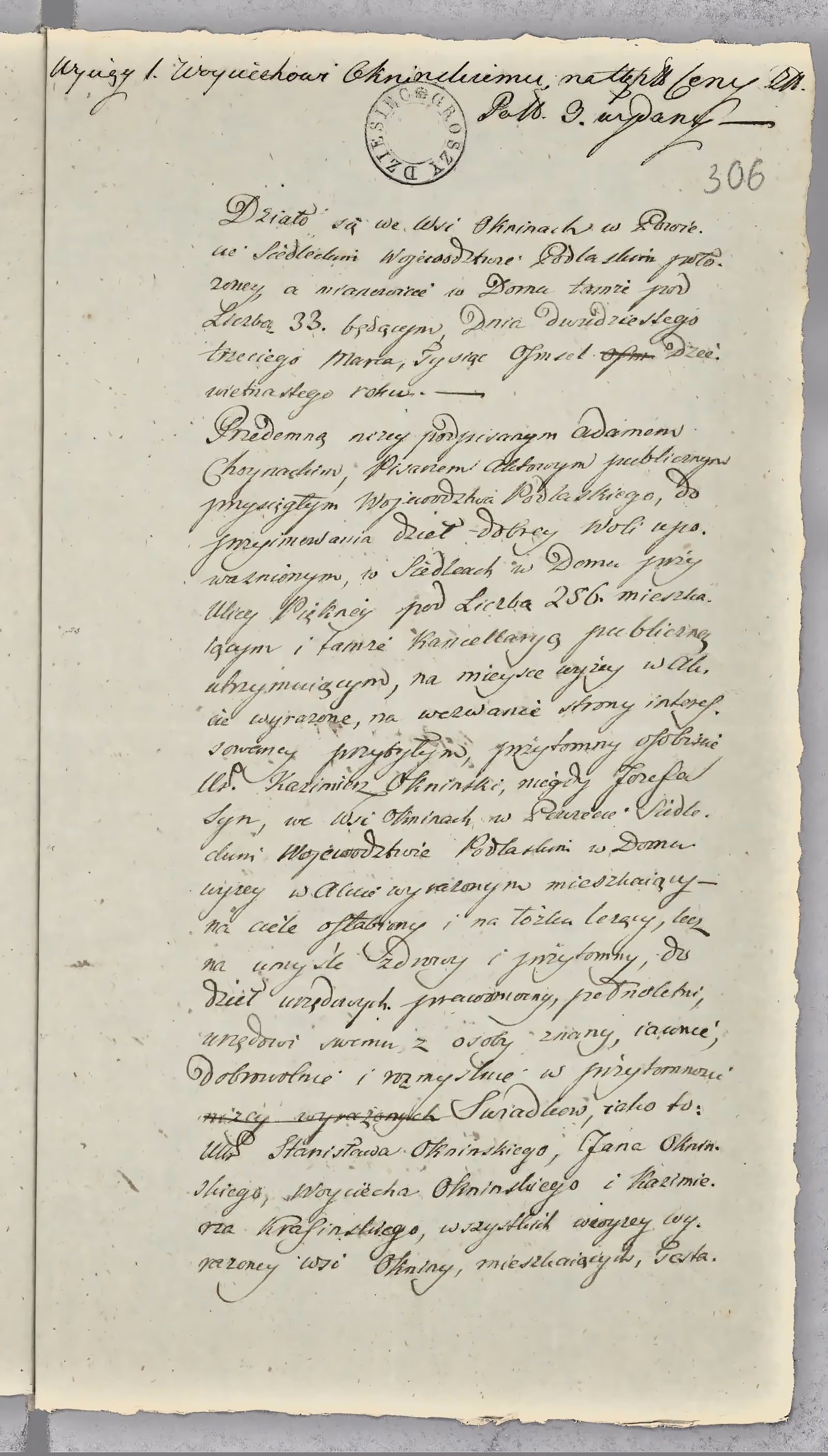 Chojnacki 62/1819, s. 1