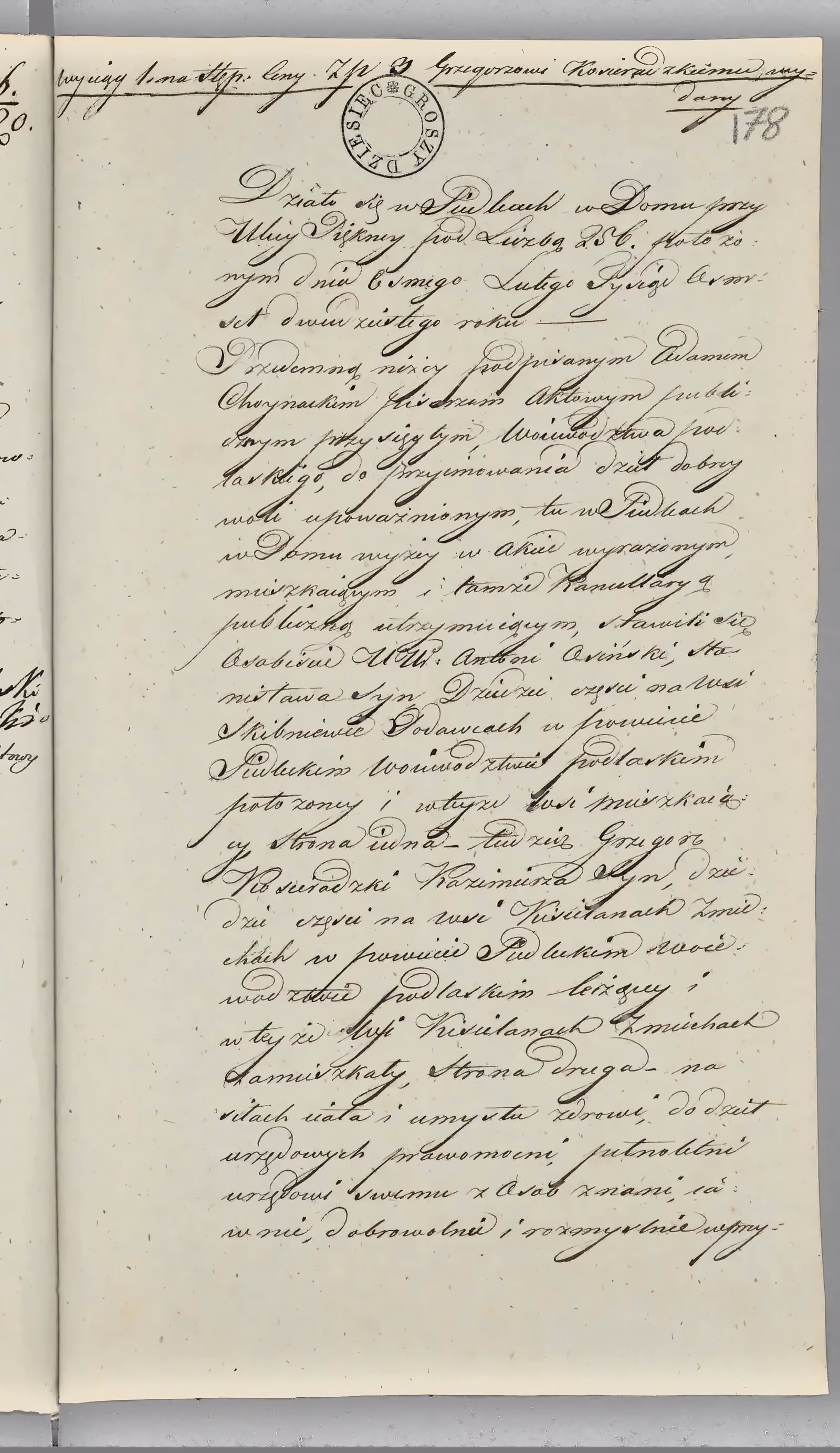 Chojnacki 37/1820, s. 1