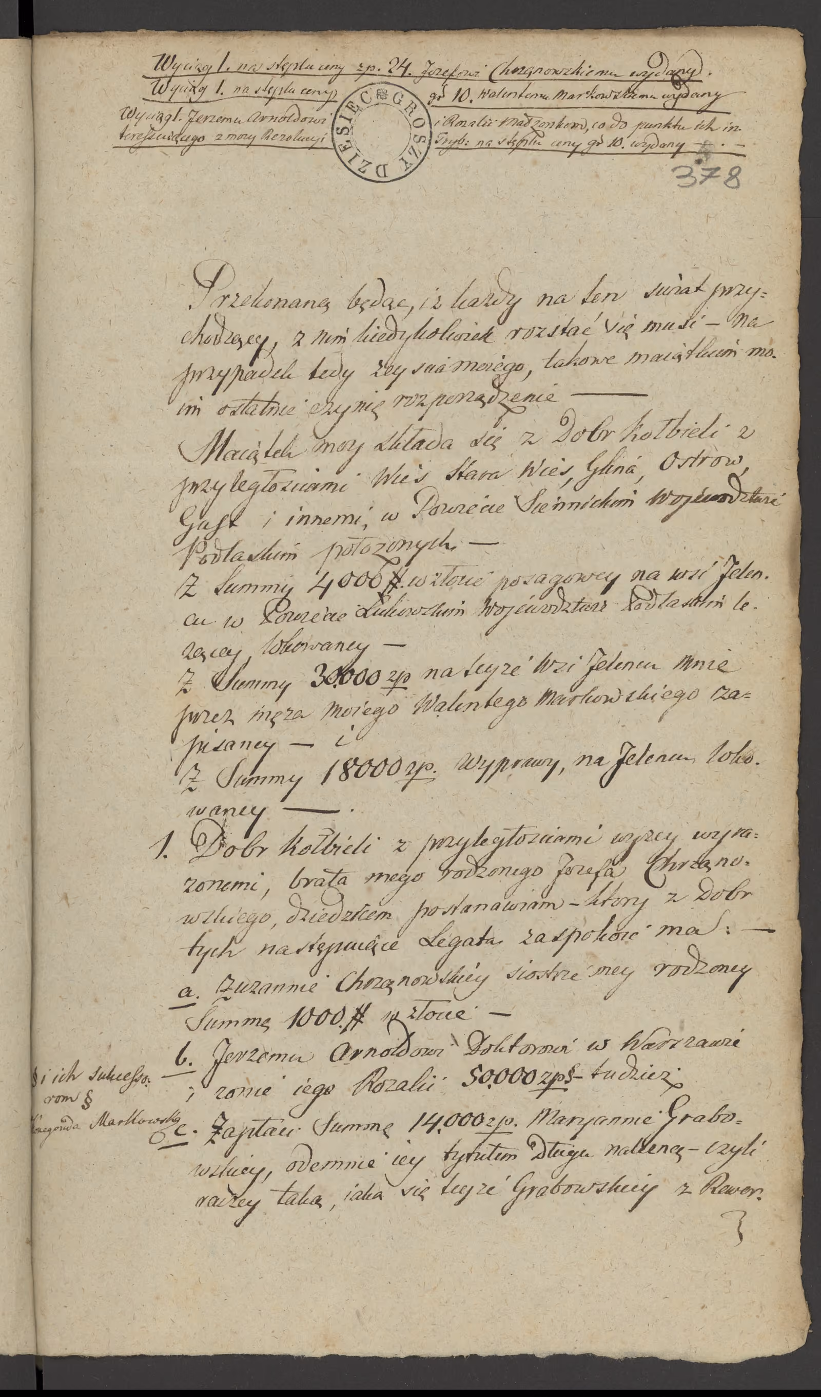 Chojnacki 71/1820, s. 1