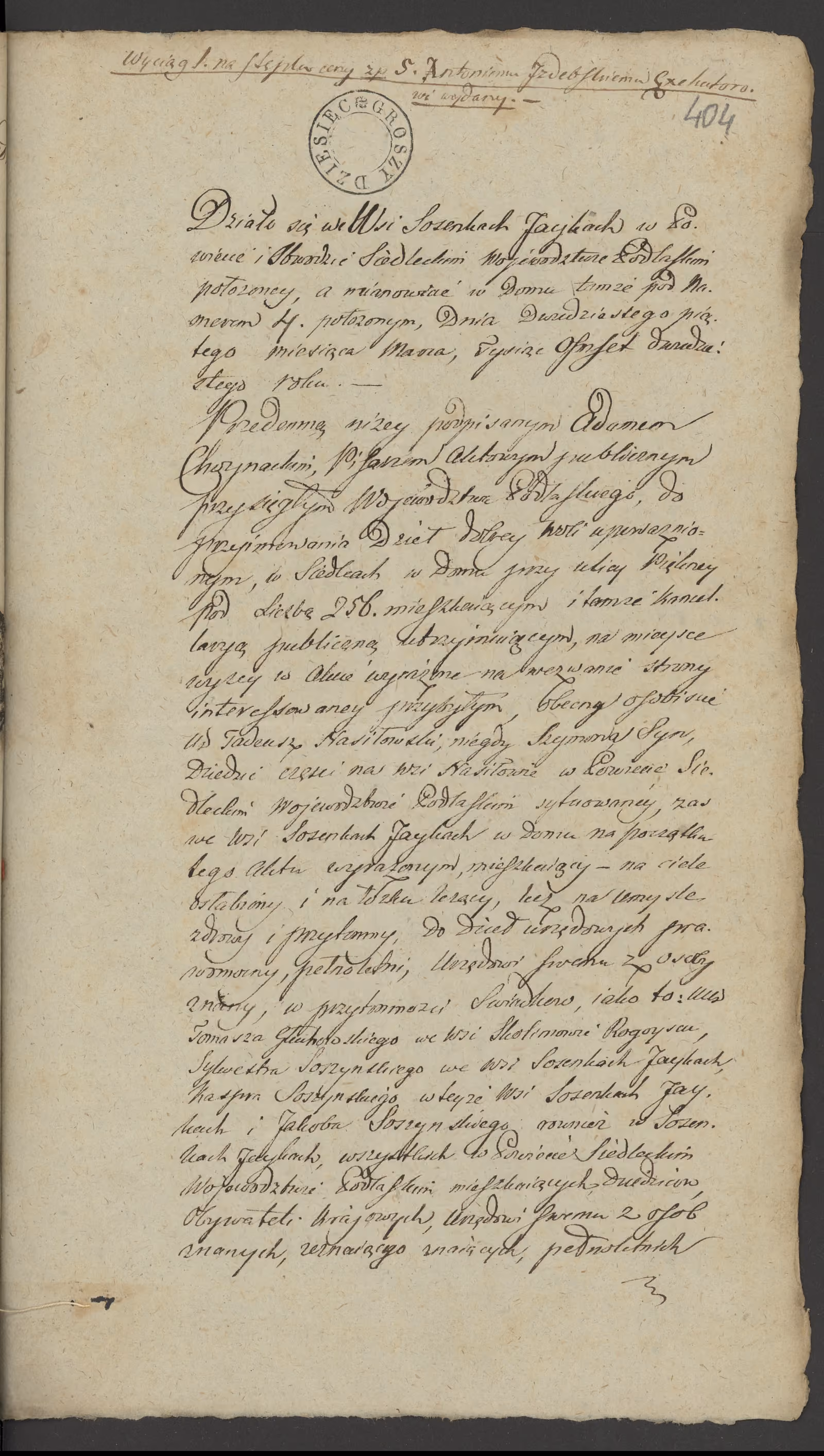 Chojnacki 72/1820, s. 1