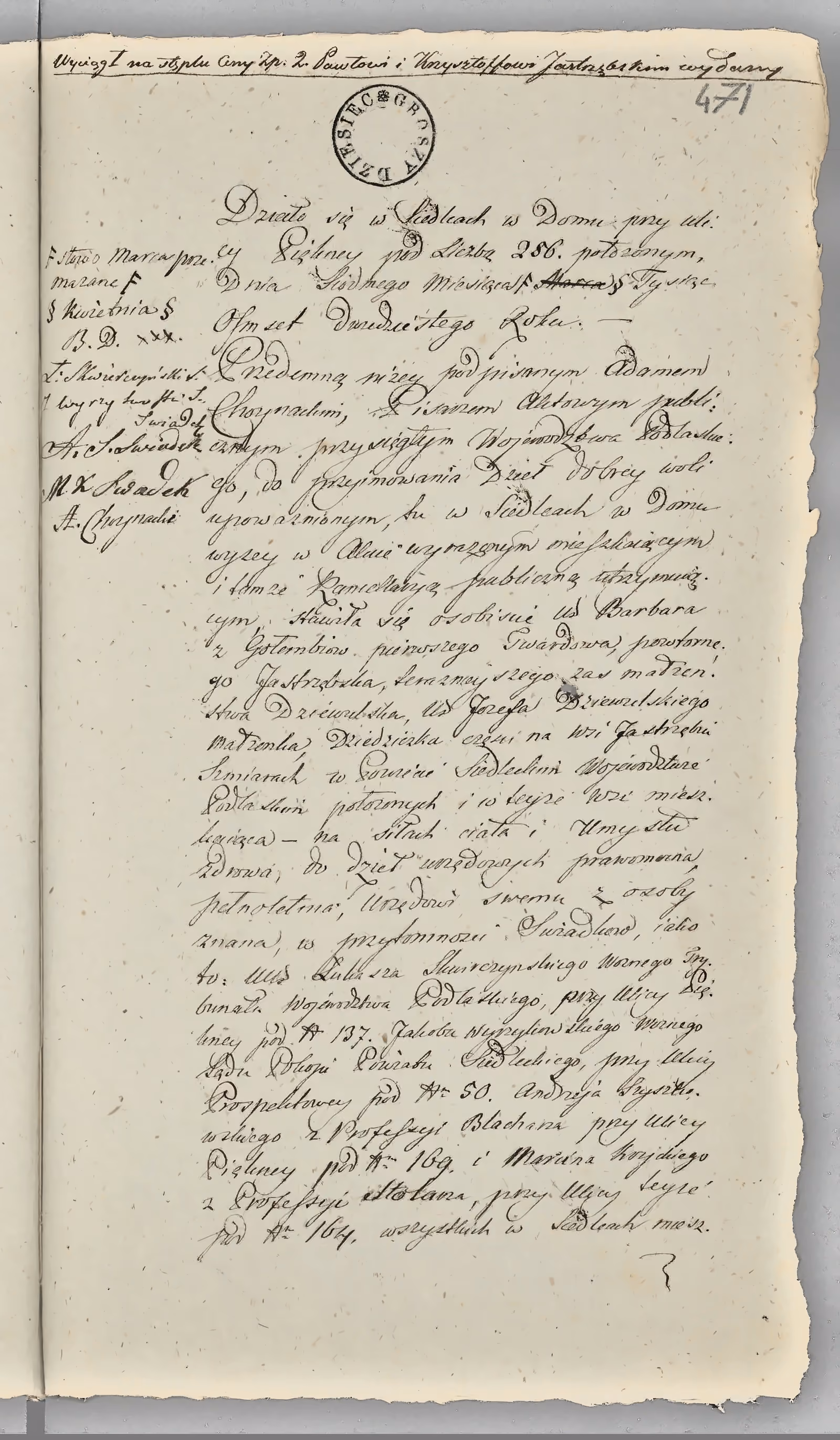 Chojnacki 86/1820, s. 1
