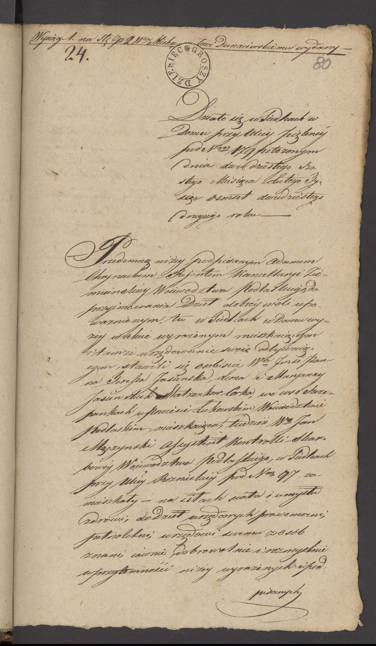 Chojnacki 24/1822, s. 1