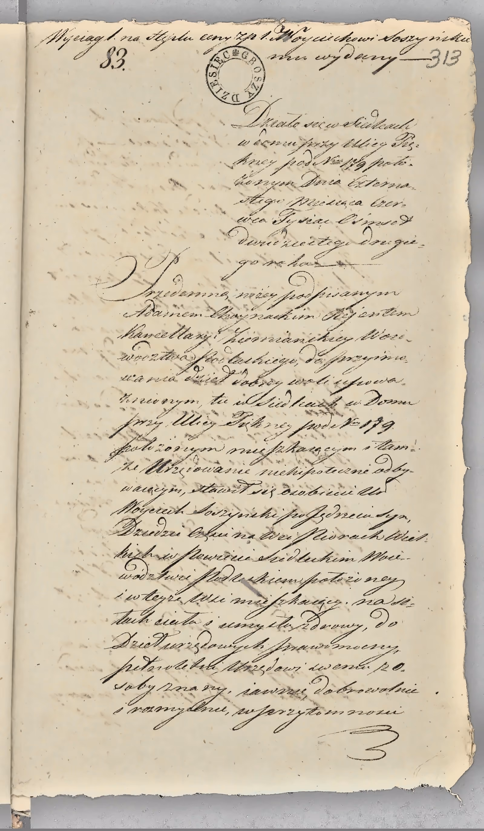 Chojnacki 83/1822, s. 1