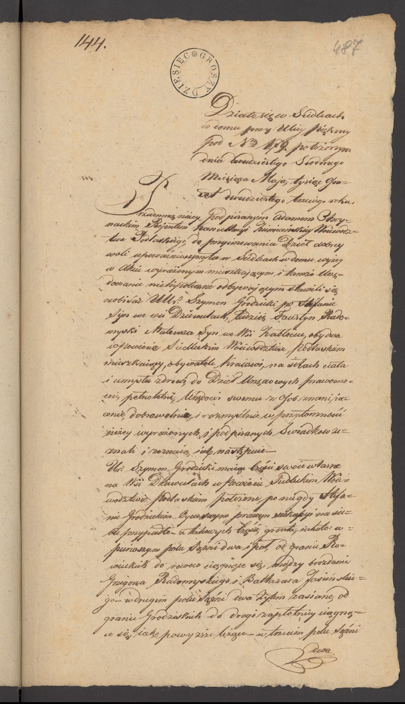 Chojnacki 144/1823, s. 1
