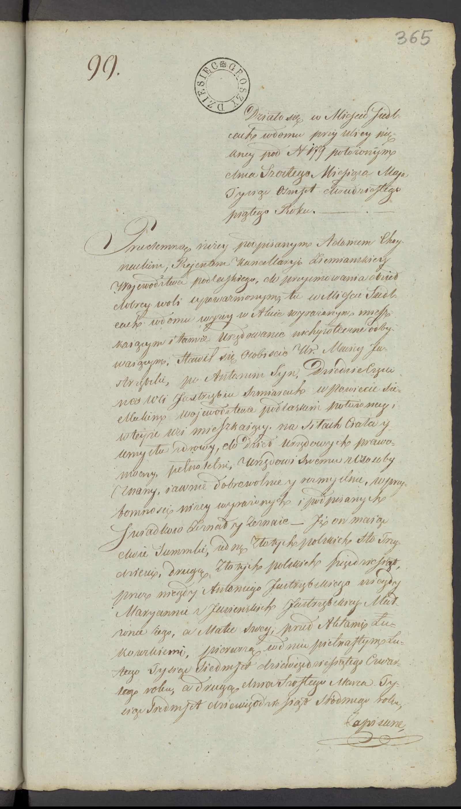 Chojnacki 99/1825, s. 1