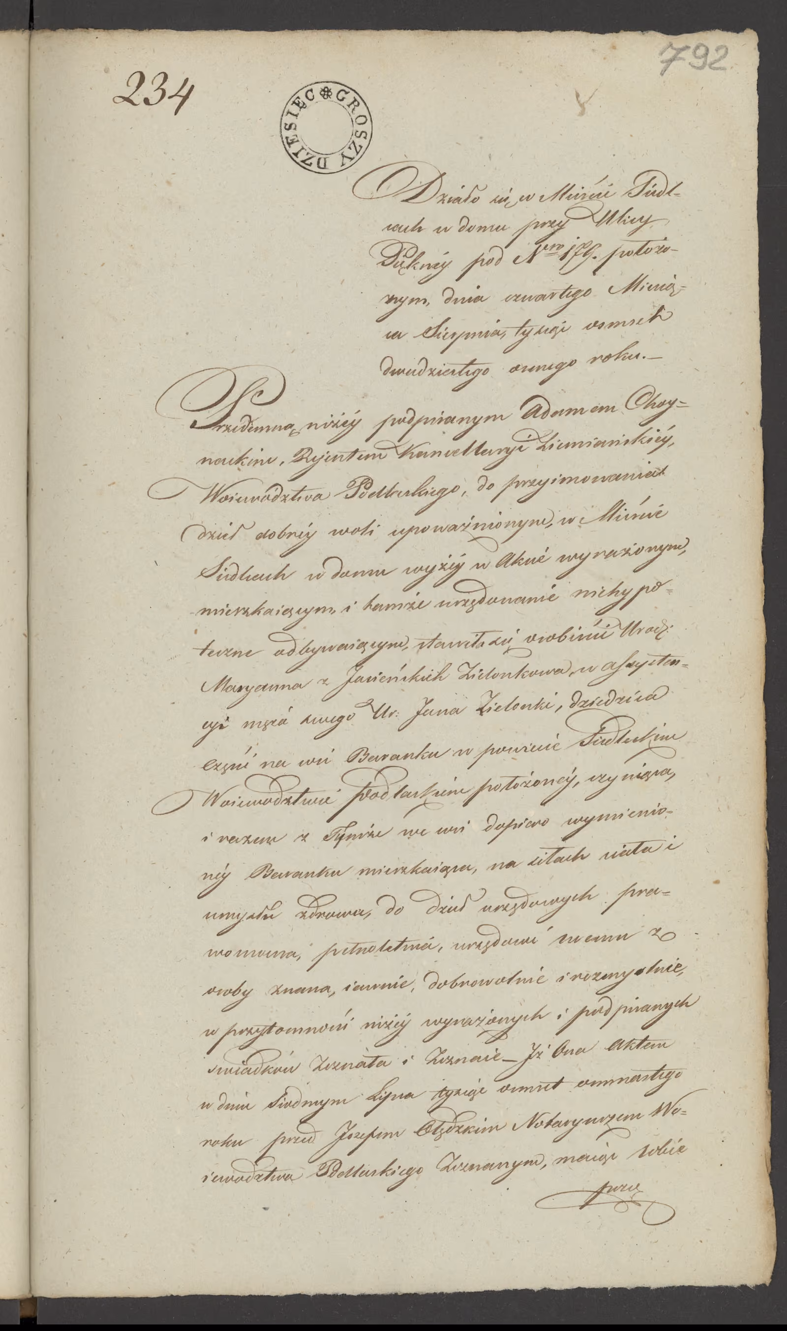 Chojnacki 234/1828, s. 1