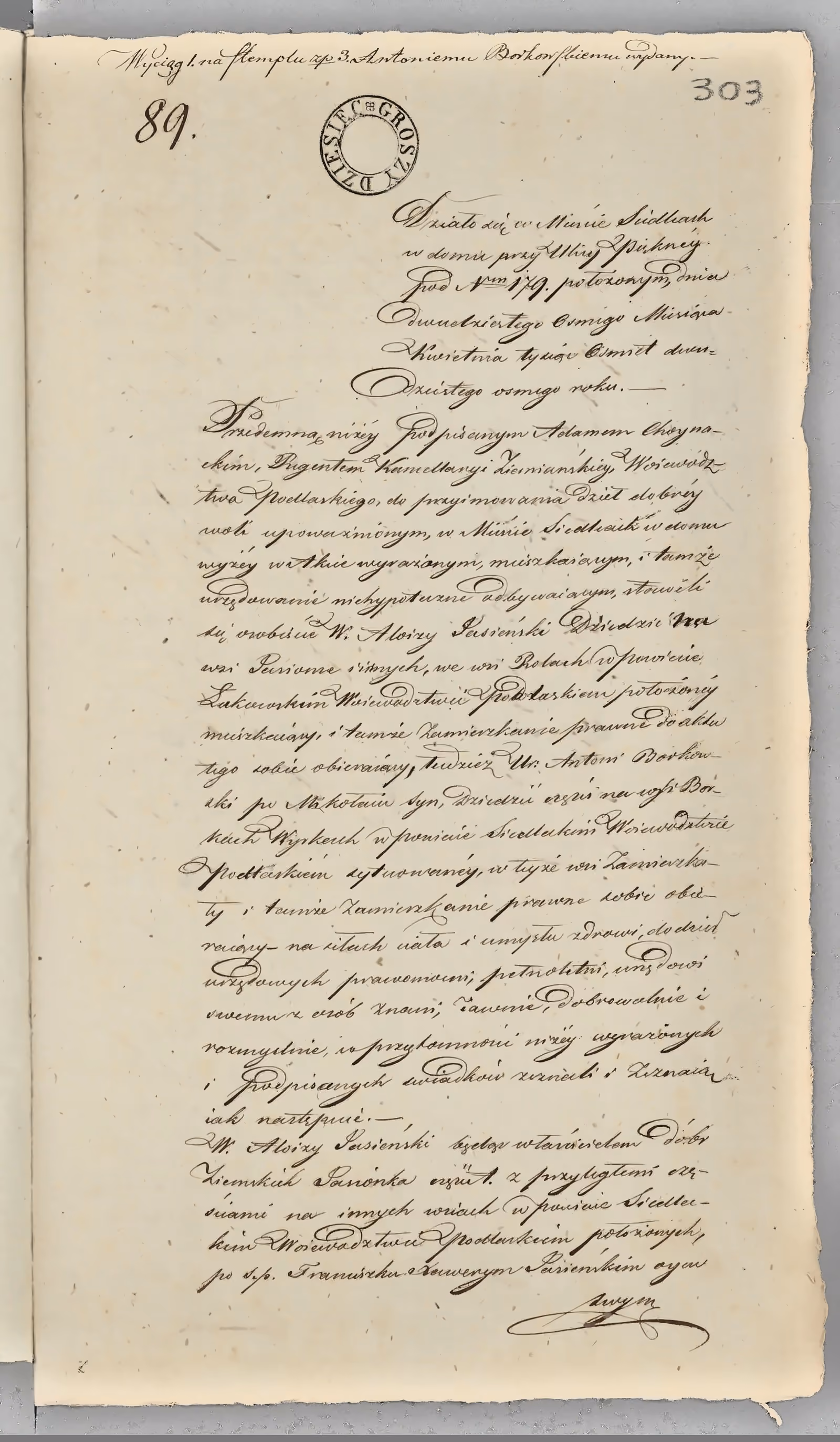 Chojnacki 89/1828, s. 1