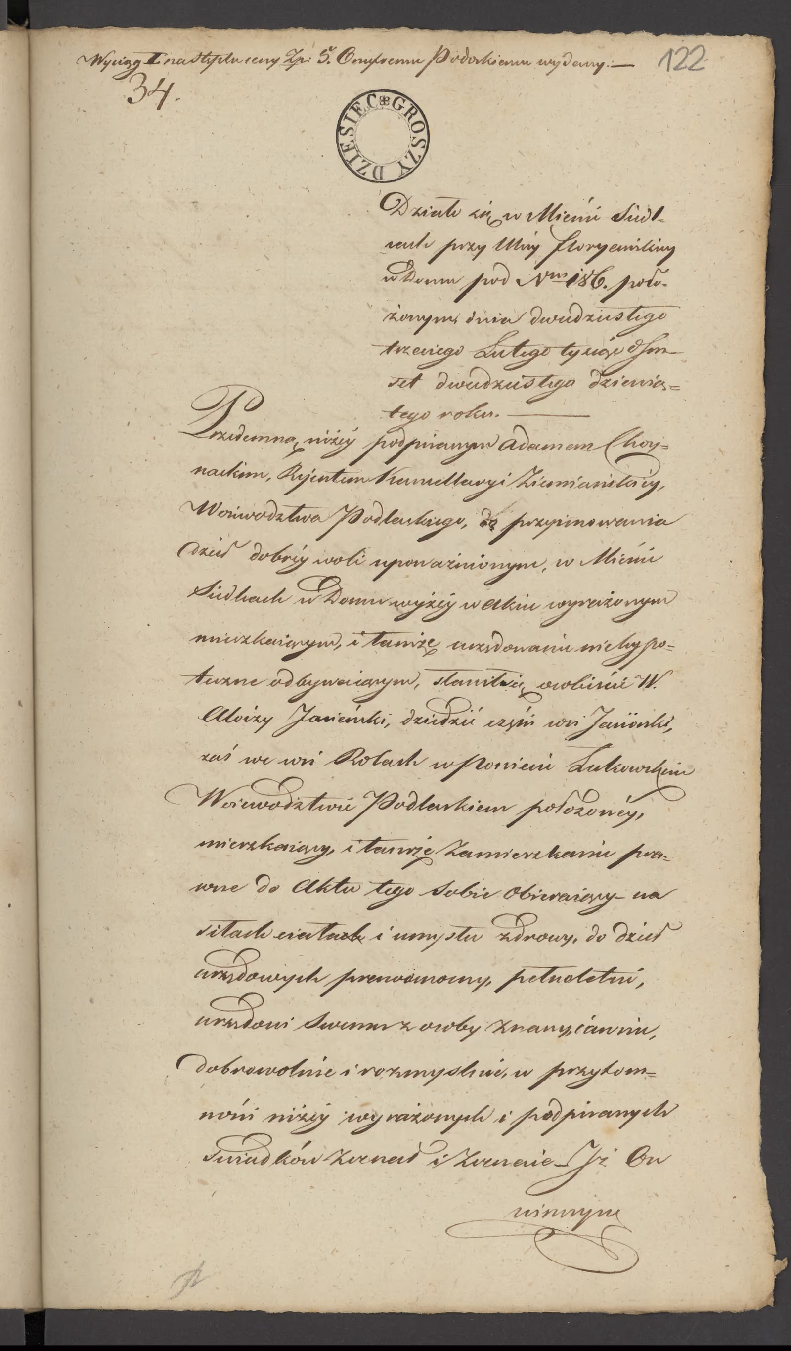 Chojnacki 34/1829, s. 1