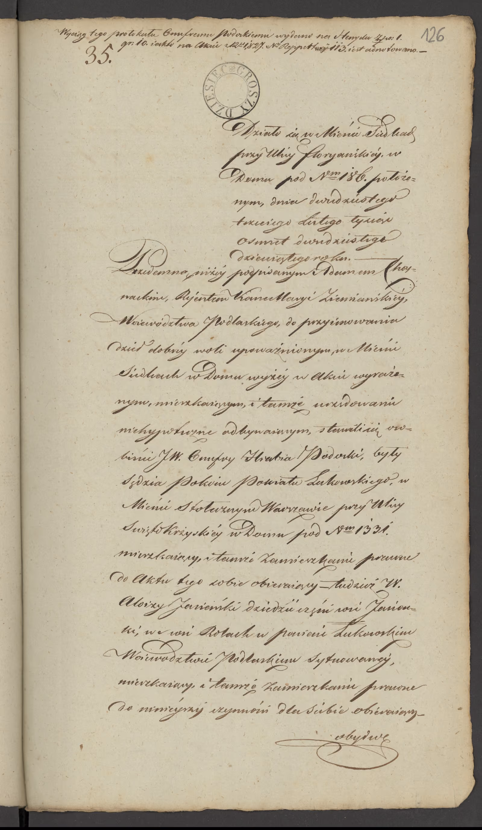 Chojnacki 35/1829, s. 1