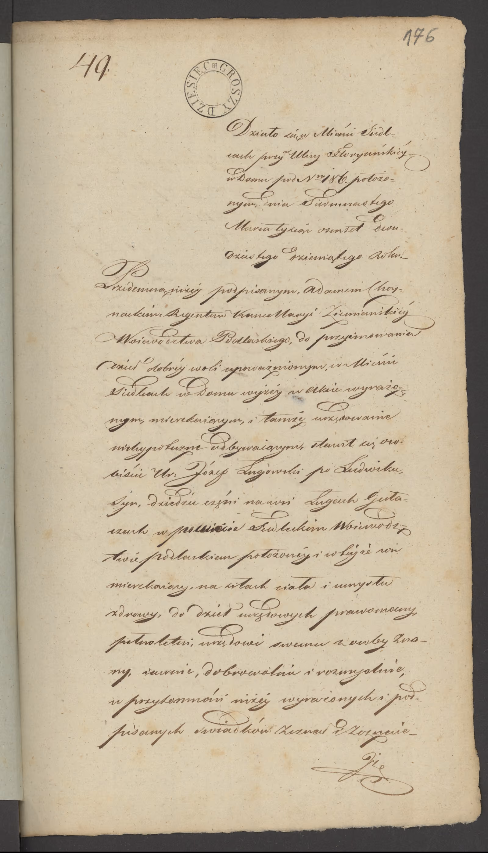 Chojnacki 49/1829, s. 1