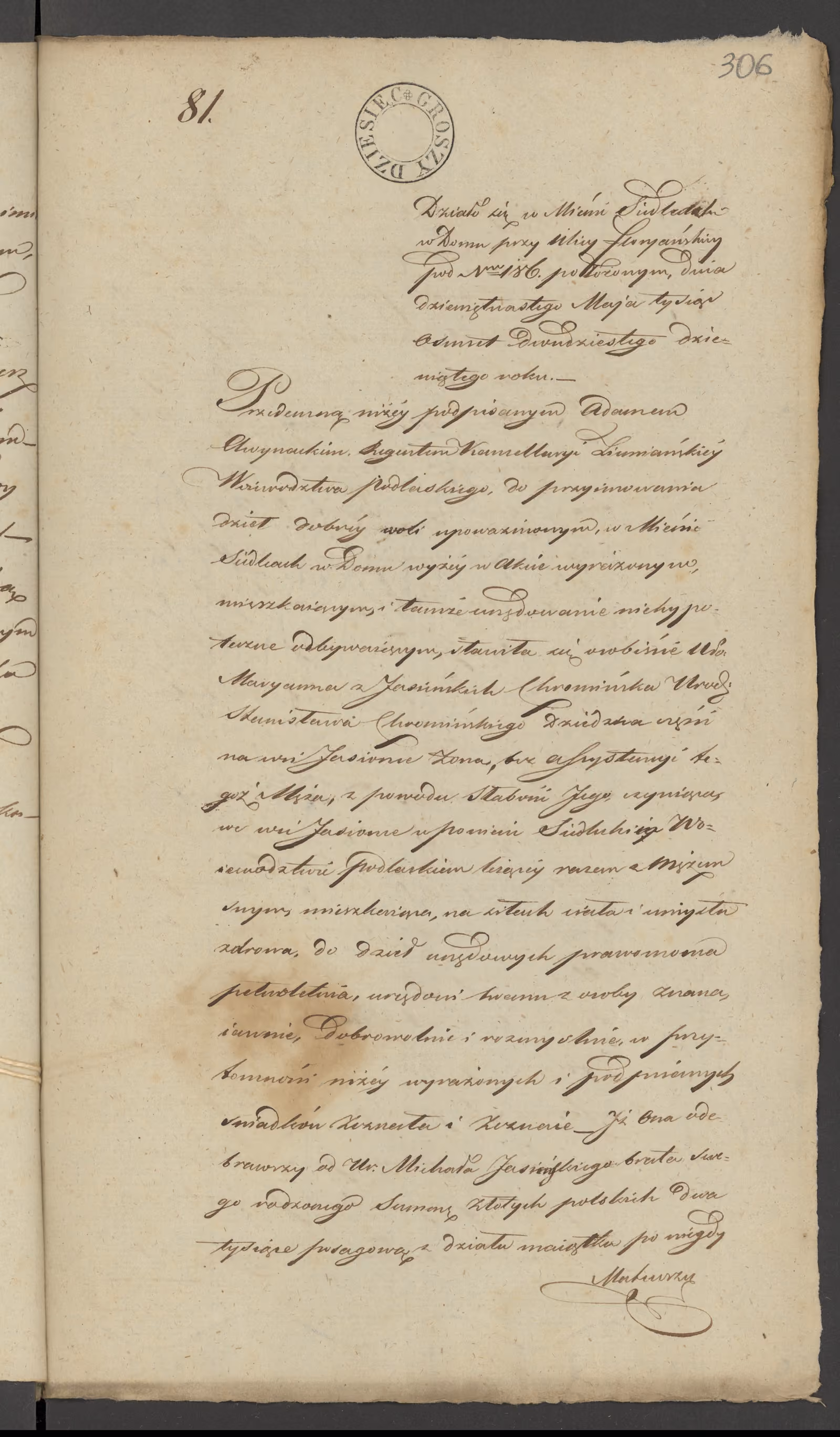 Chojnacki 81/1829, s. 1
