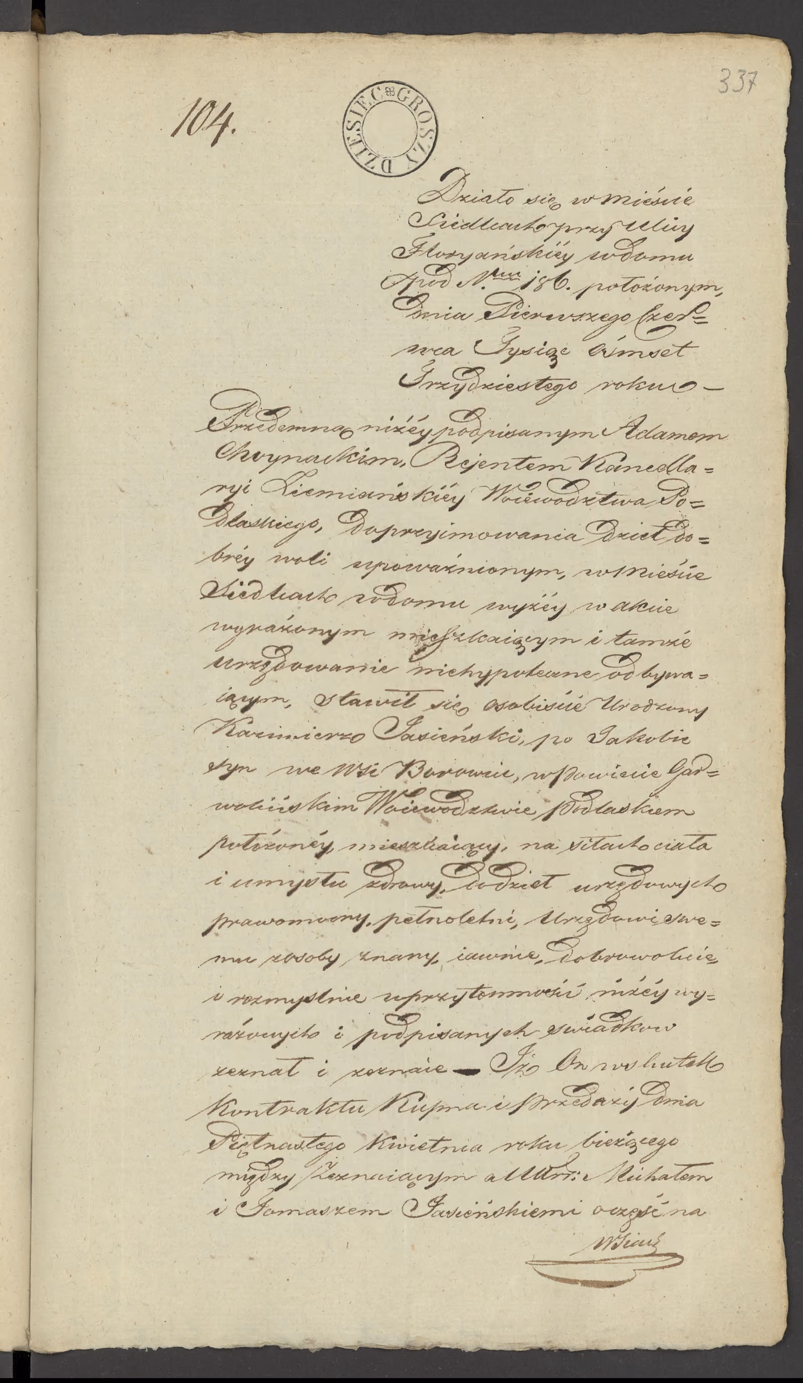 Chojnacki 104/1830, s. 1