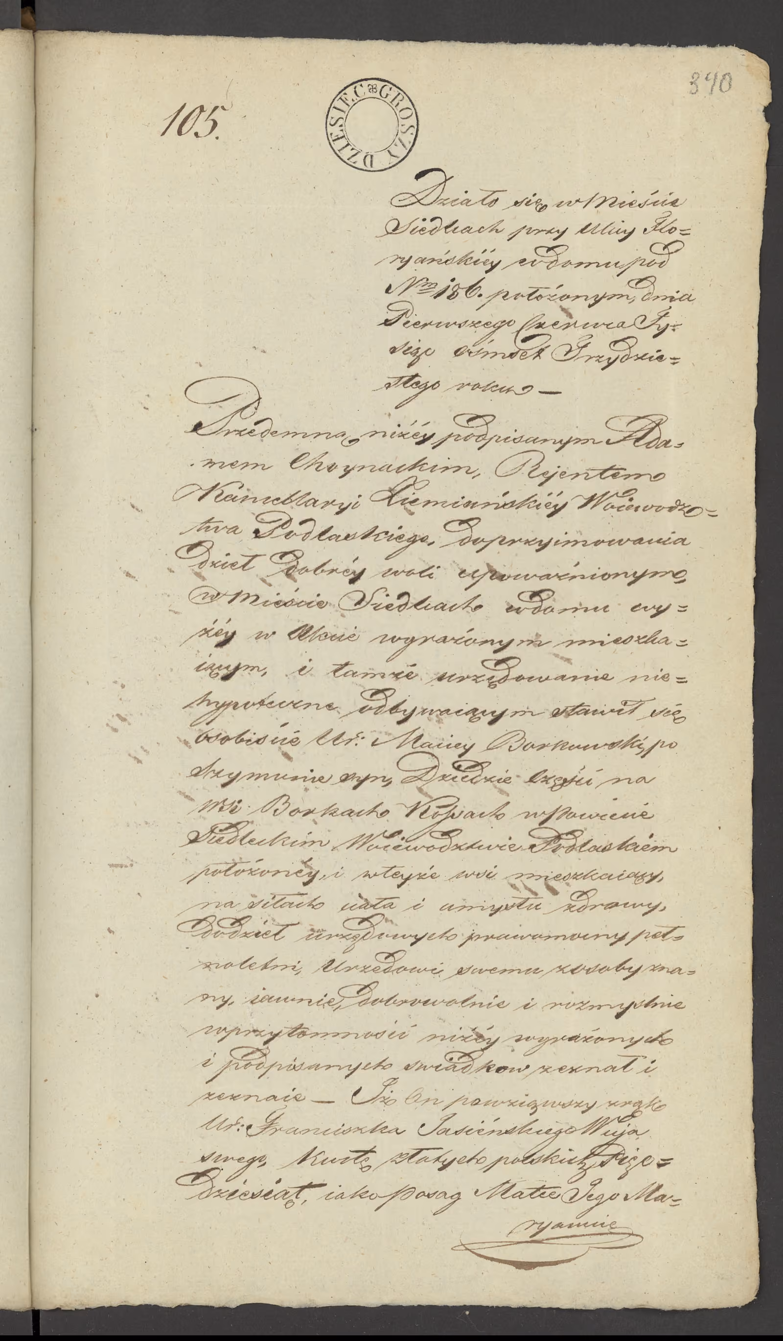 Chojnacki 105/1830, s. 1