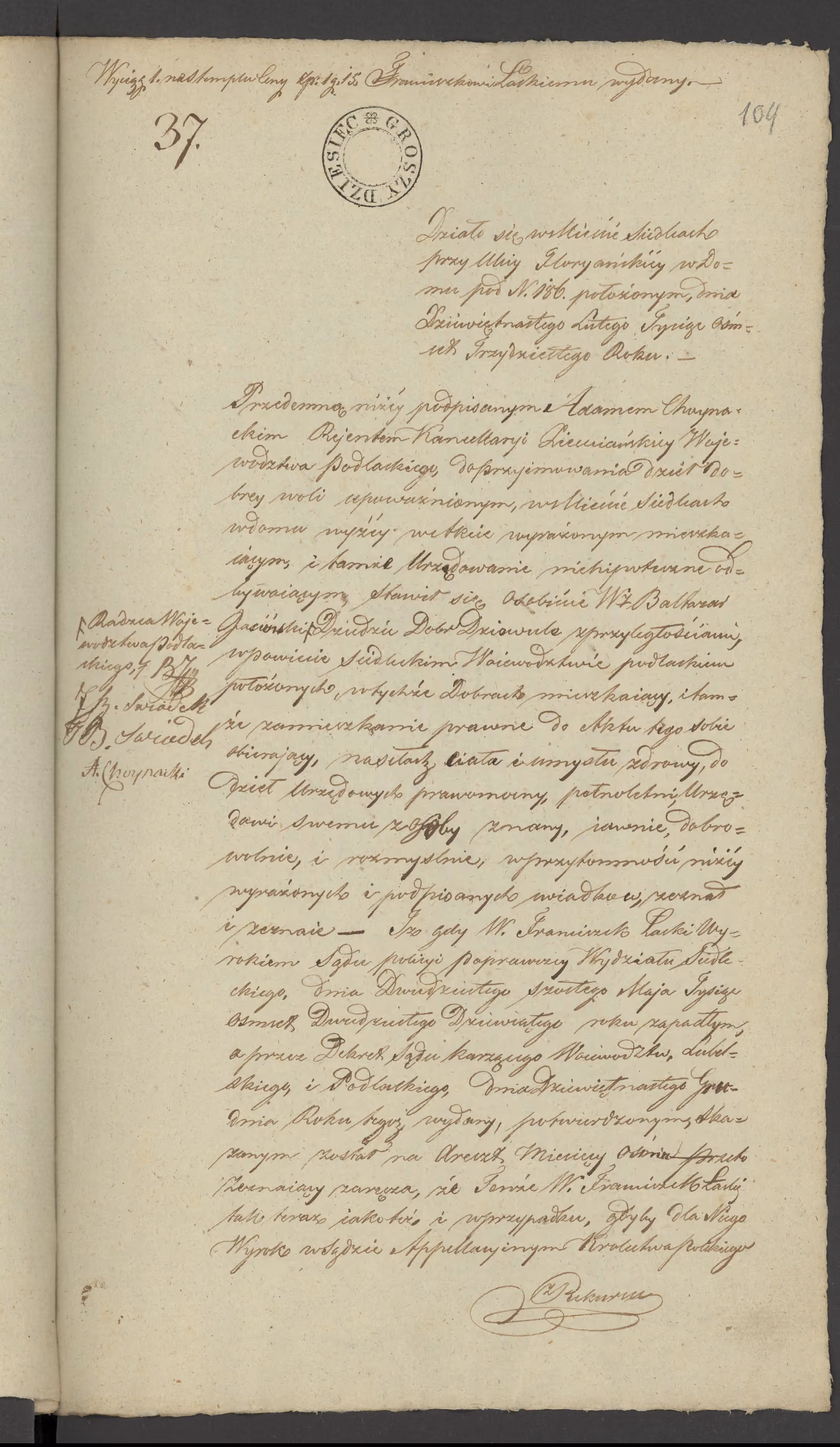 Chojnacki 37/1830, s. 1