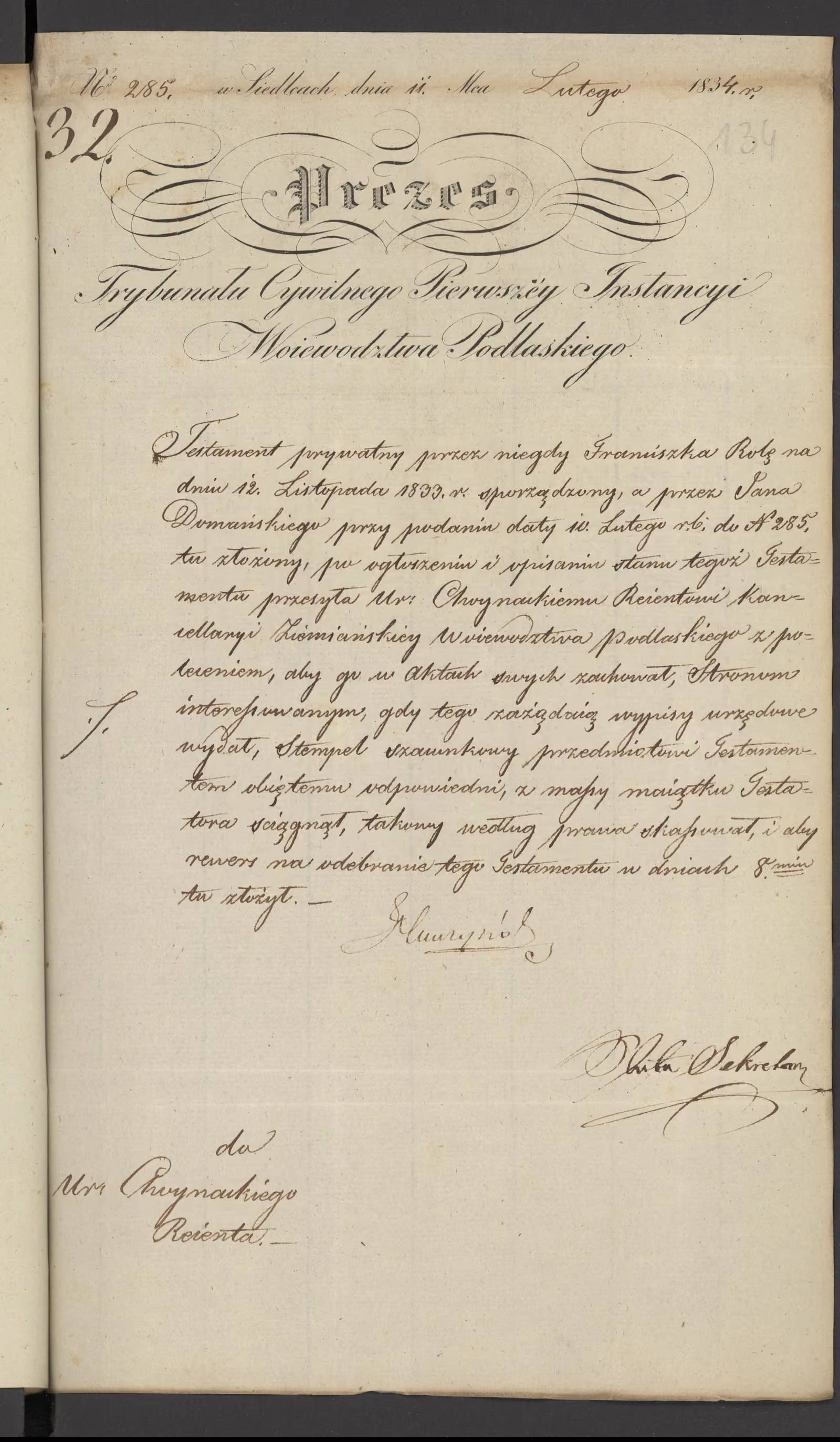 Chojnacki 32/1834, s. 1