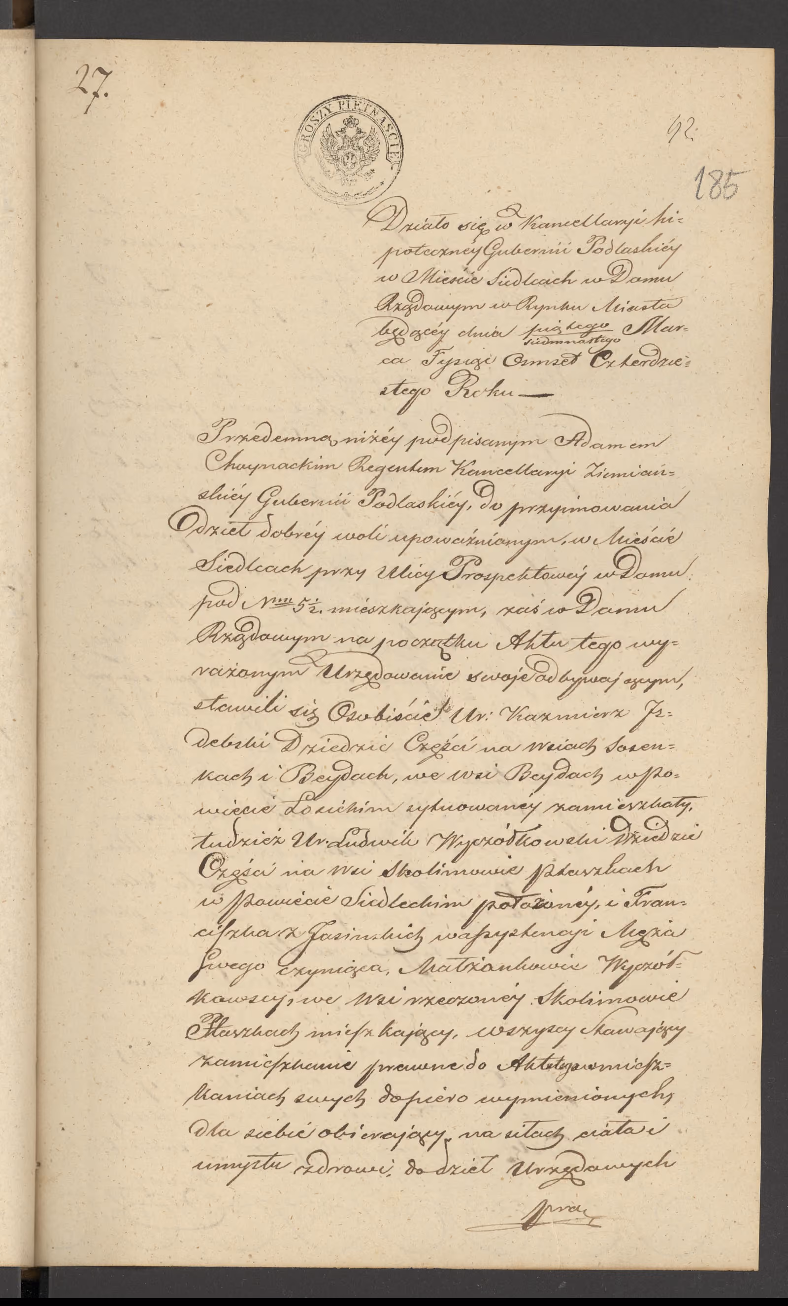 Chojnacki 27/1840, s. 1