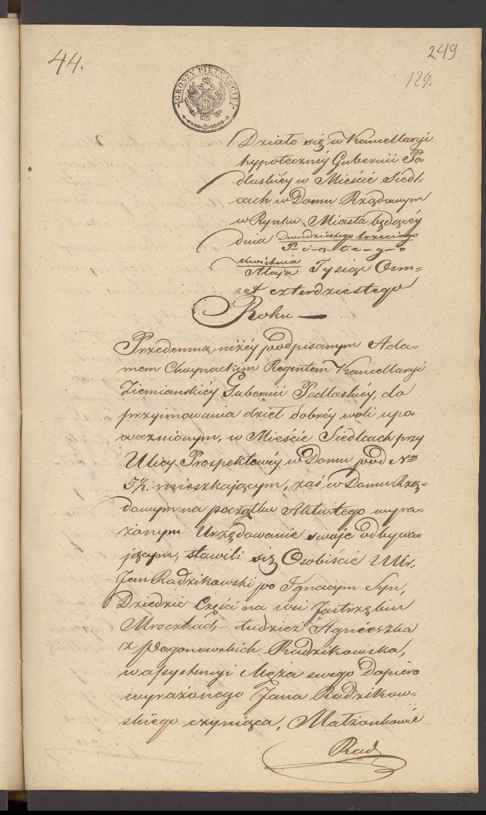 Chojnacki 44/1840, s. 1