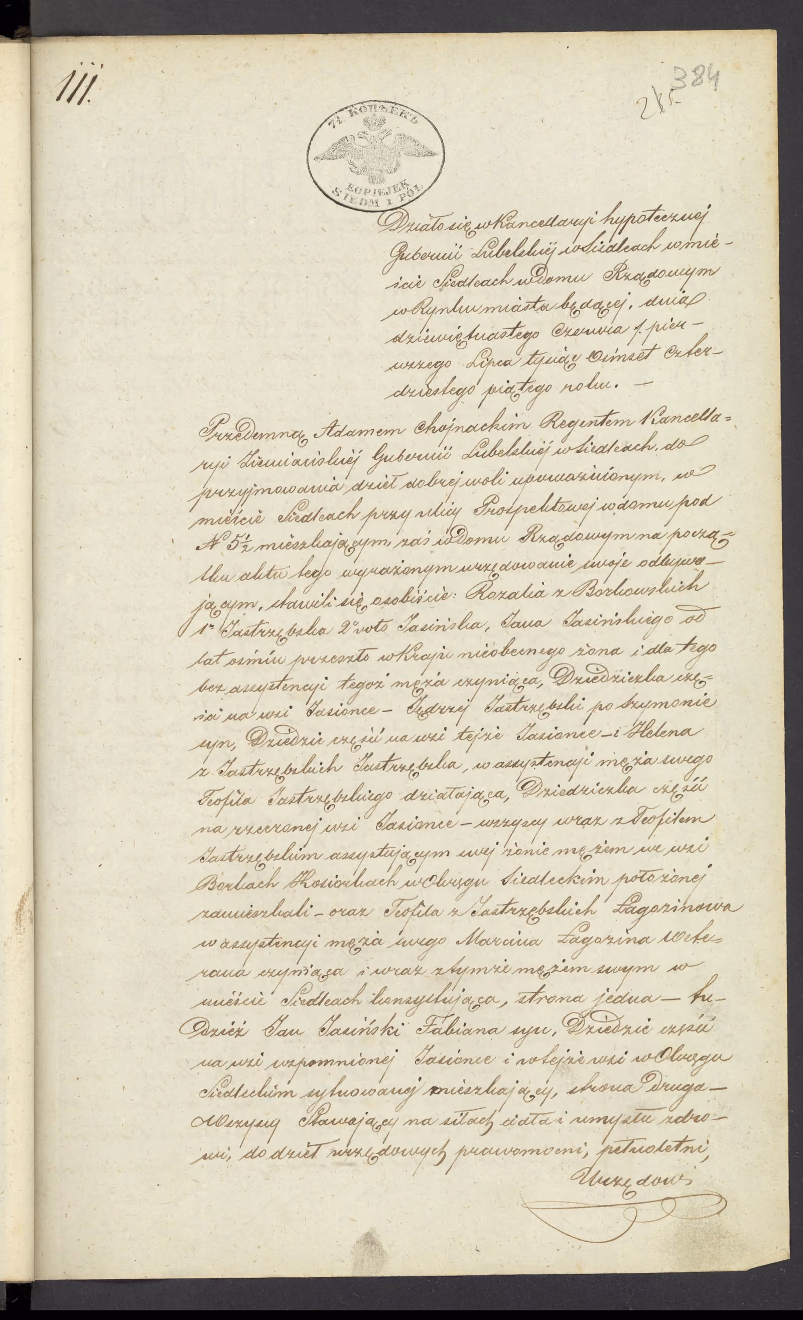 Chojnacki 111/1845, s. 1