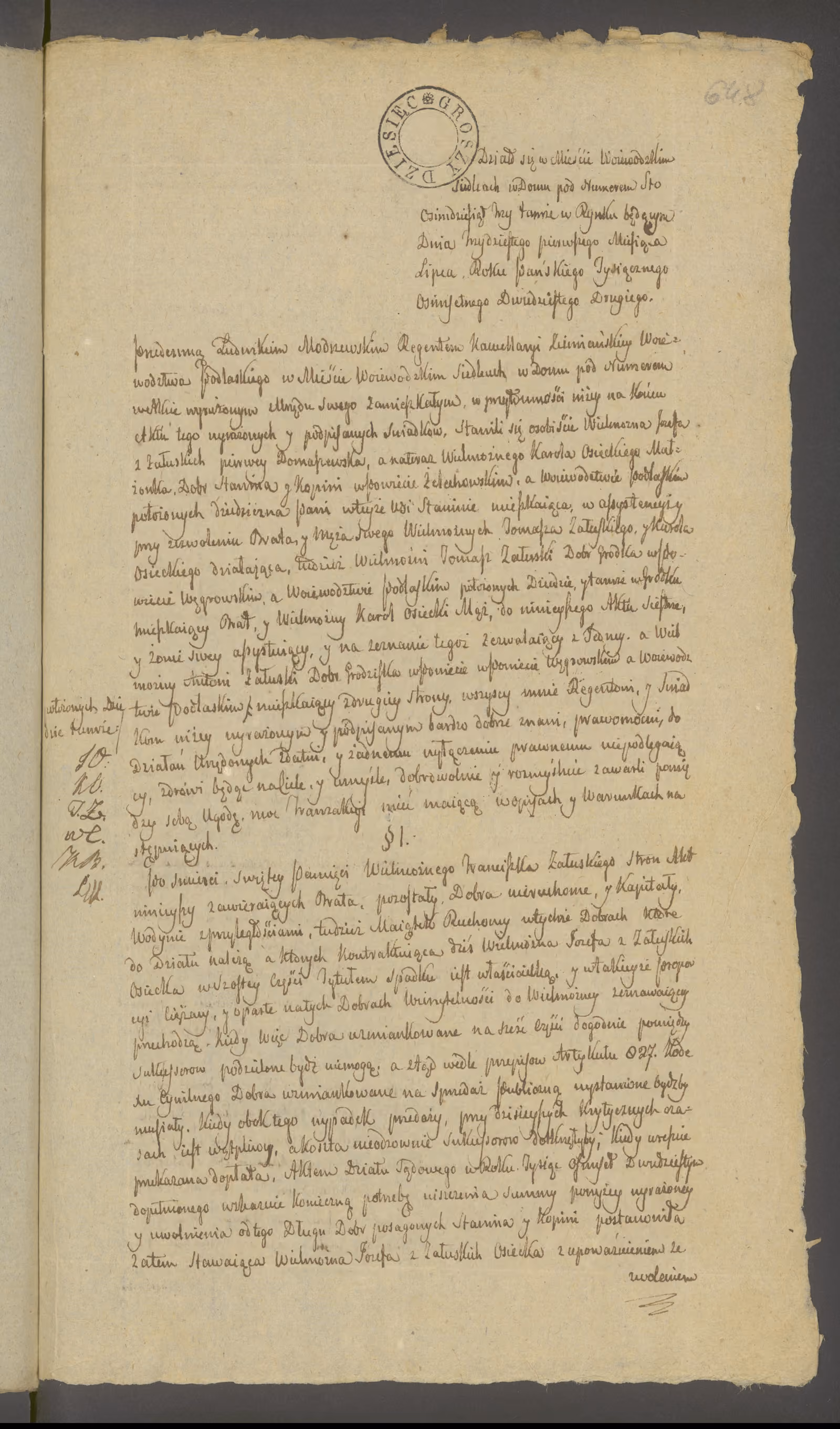 Modrzewski 190/1822, s. 1