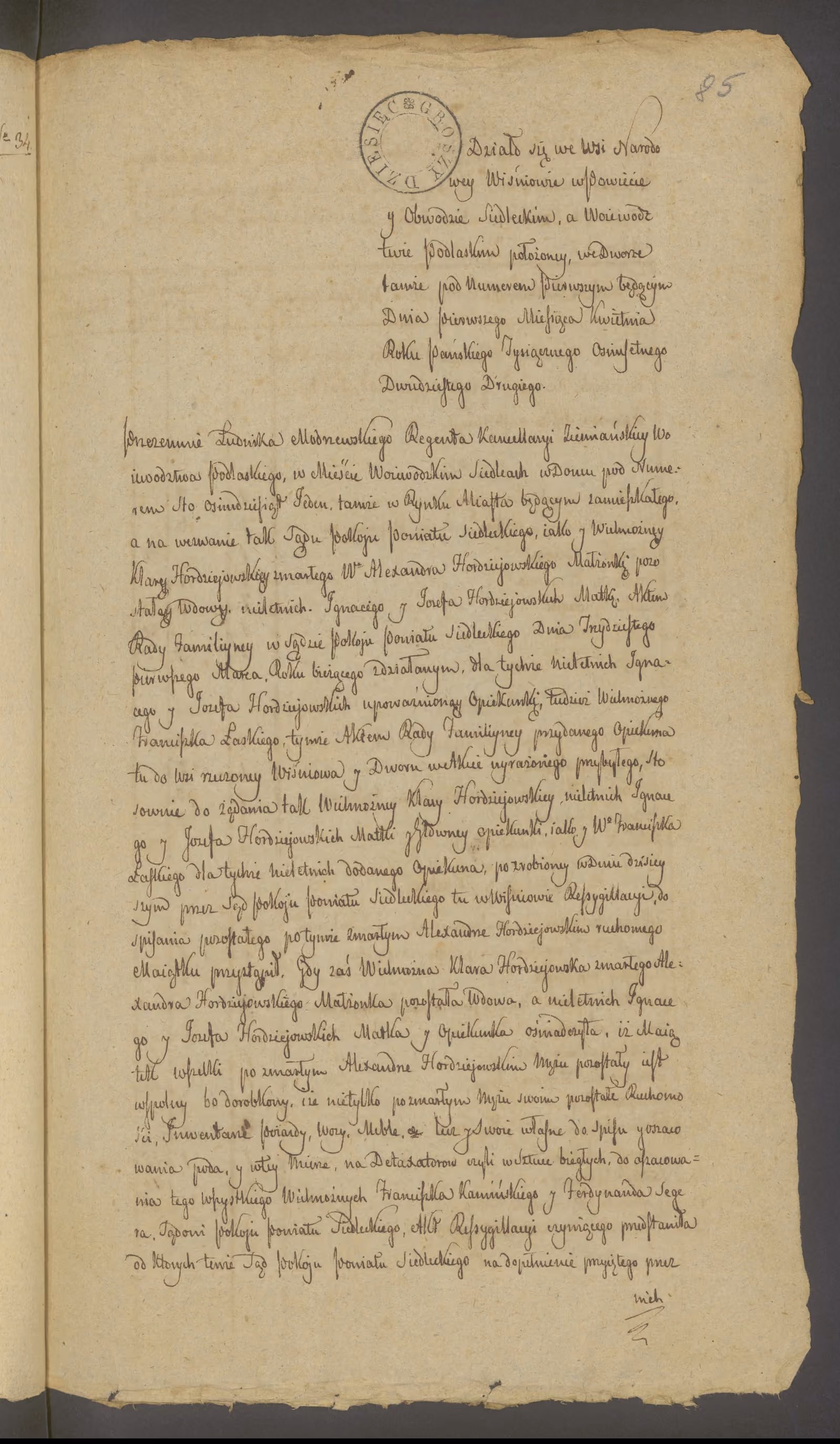 Modrzewski 35/1822, s. 1
