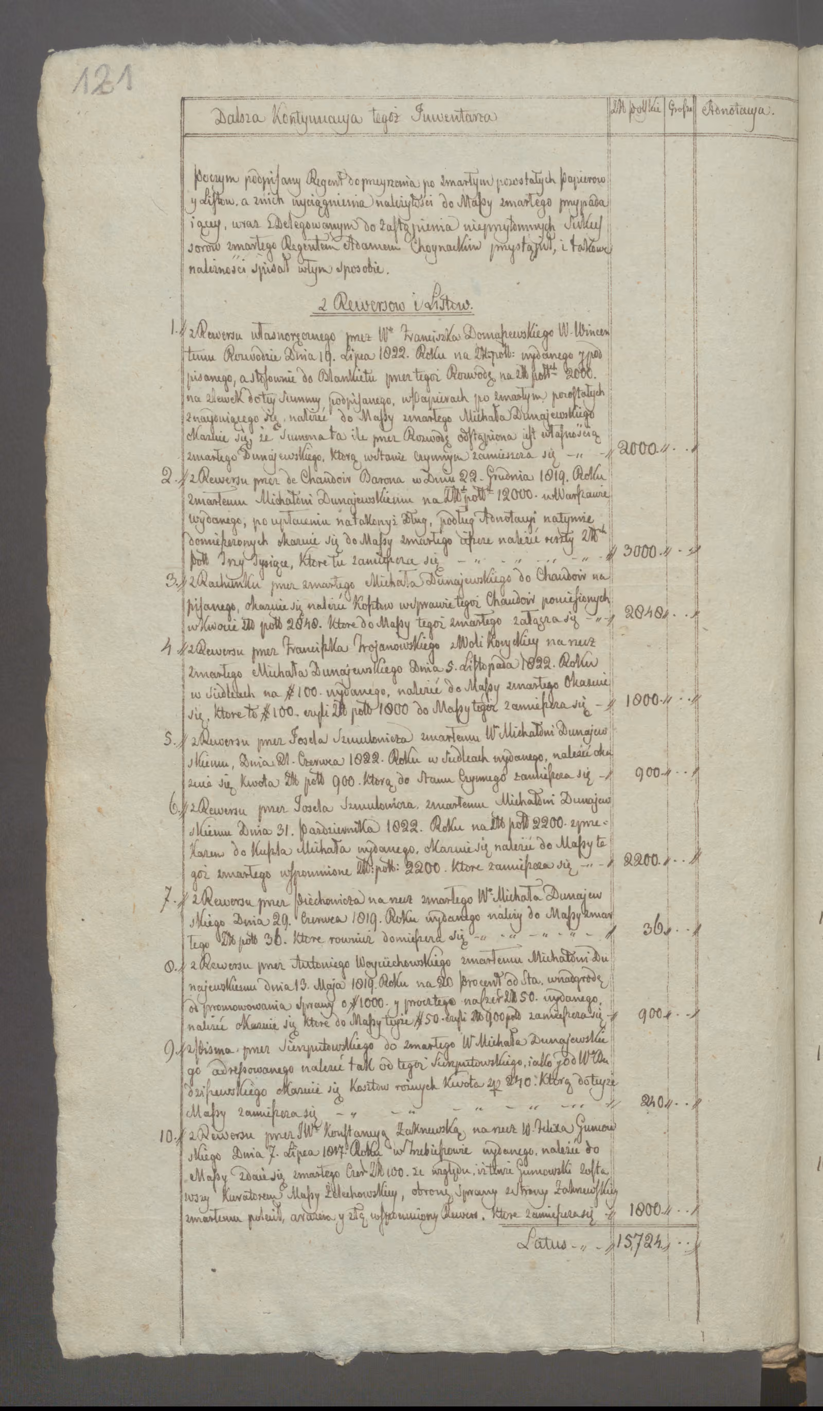 Modrzewski 42/1822, s. 1