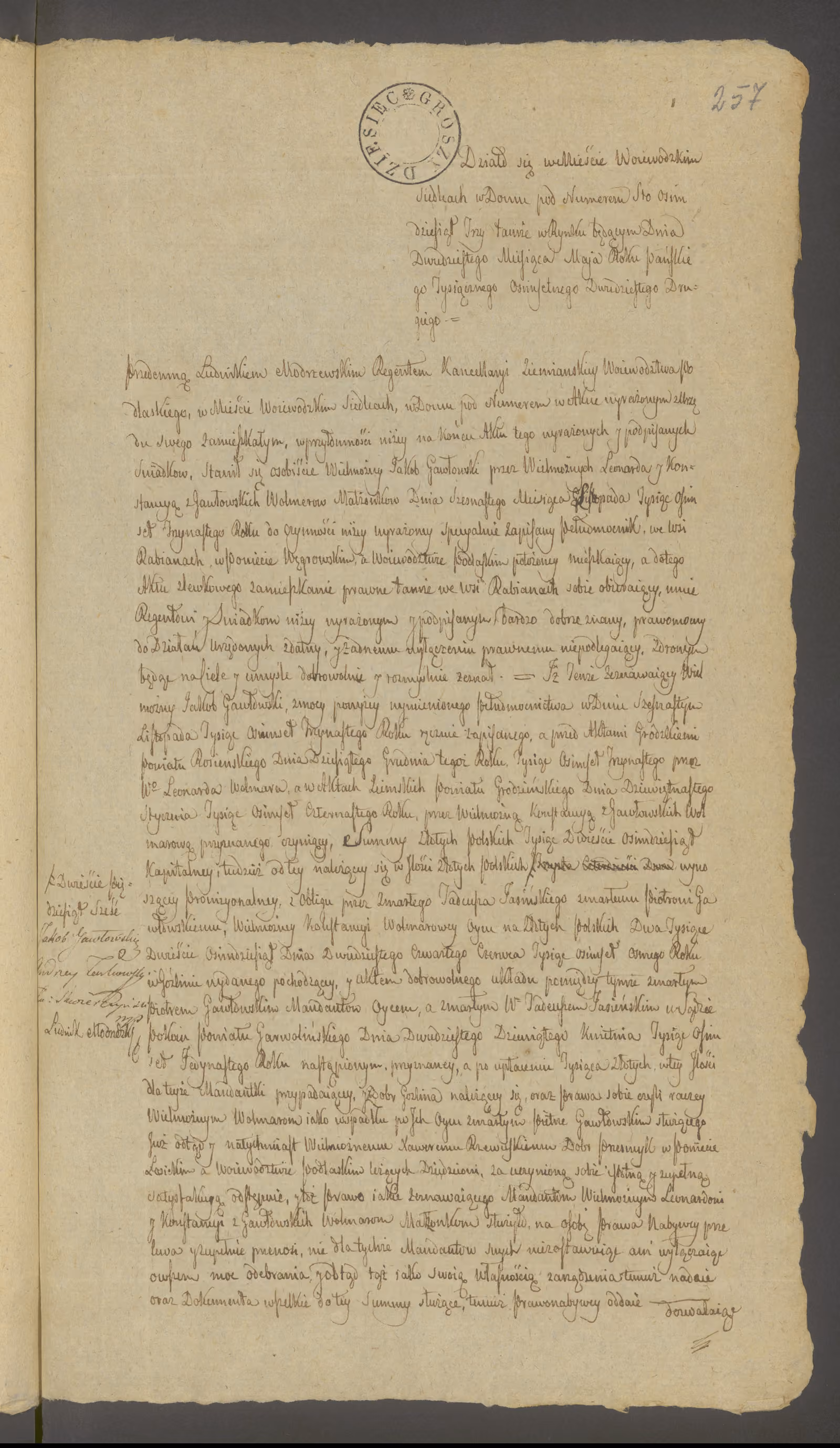Modrzewski 73/1822, s. 1