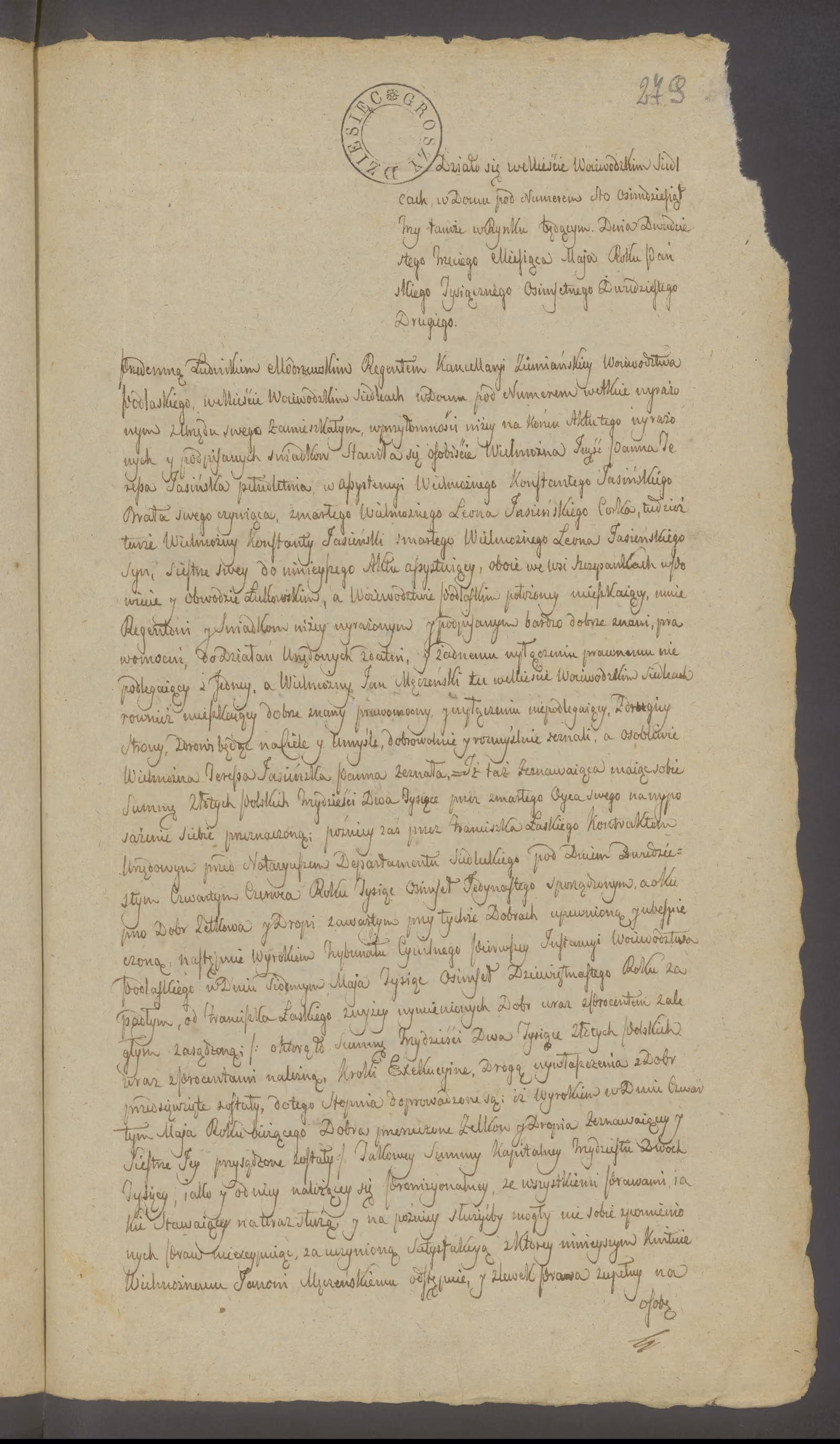 Modrzewski 79/1822, s. 1