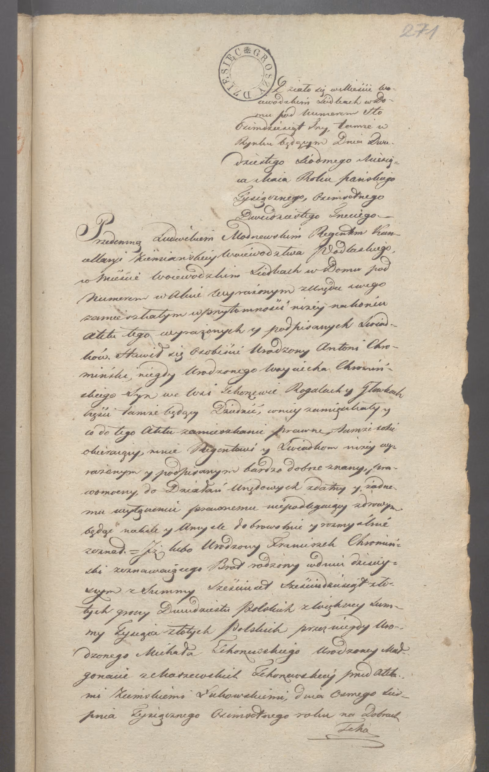 Modrzewski 121/1823, s. 1