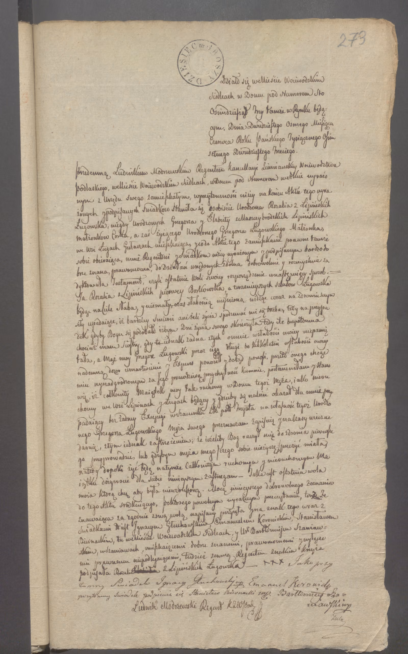 Modrzewski 157/1823, s. 1