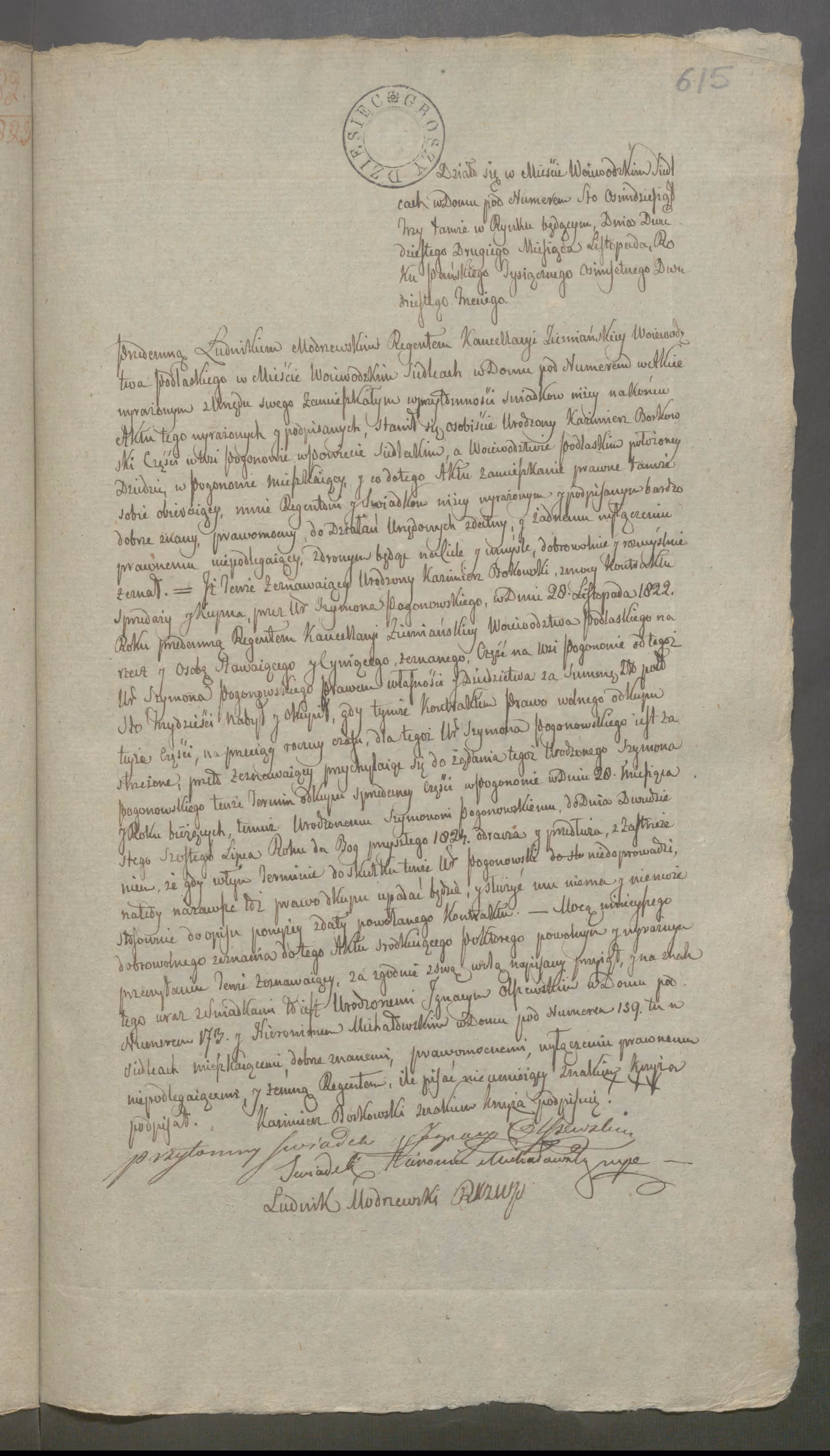 Modrzewski 283/1823, s. 1