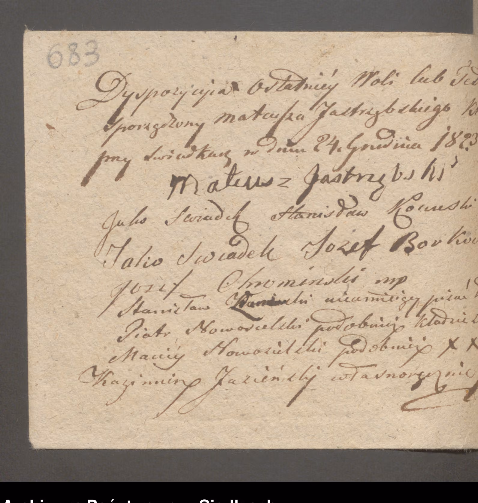 Modrzewski 303/1823, s. 1