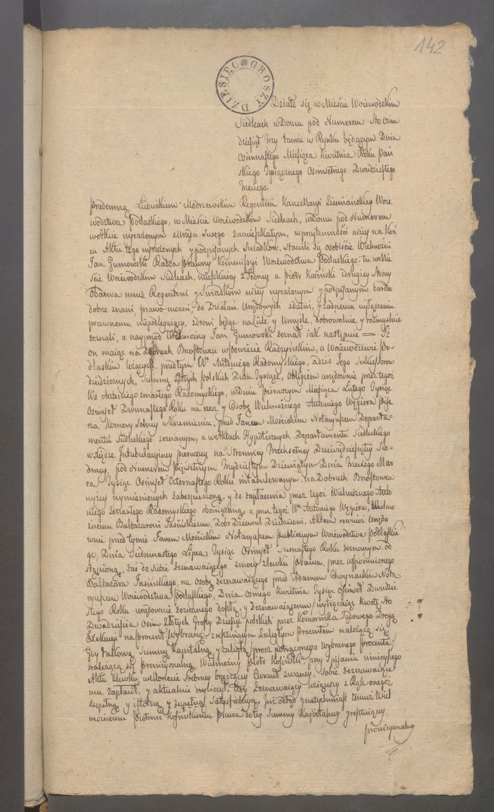 Modrzewski 61/1823, s. 1
