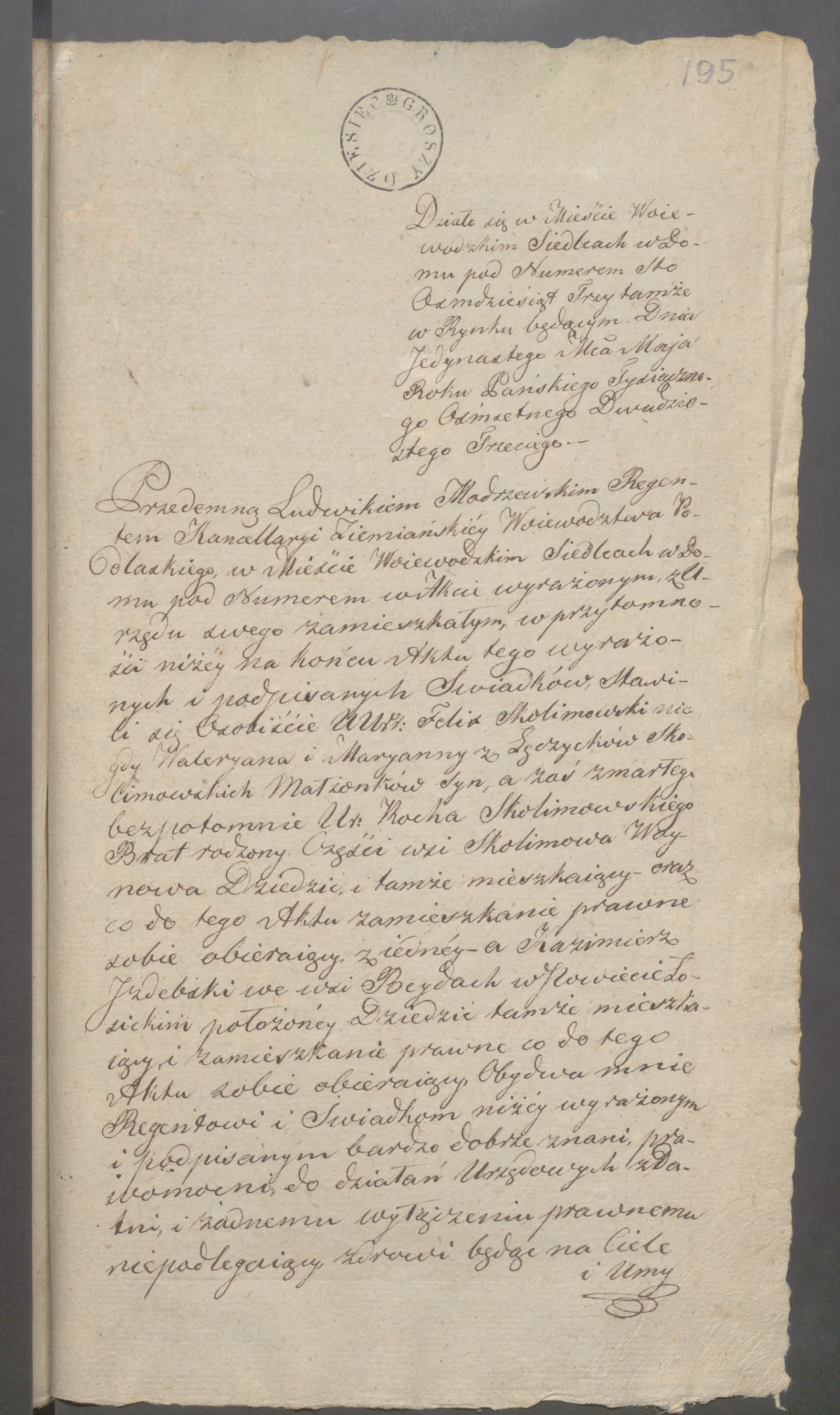 Modrzewski 87/1823, s. 1