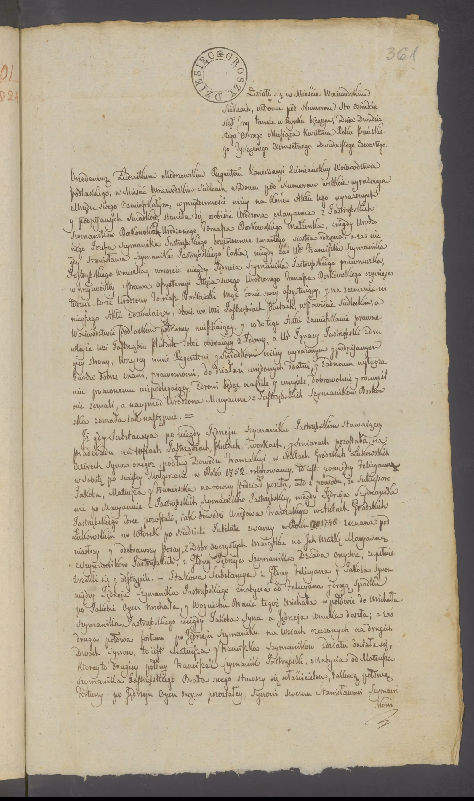 Modrzewski 102/1824, s. 1
