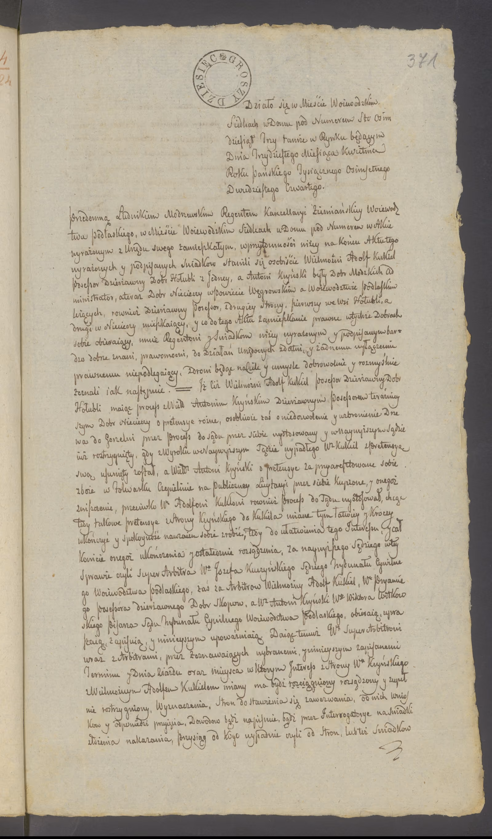 Modrzewski 105/1824, s. 1