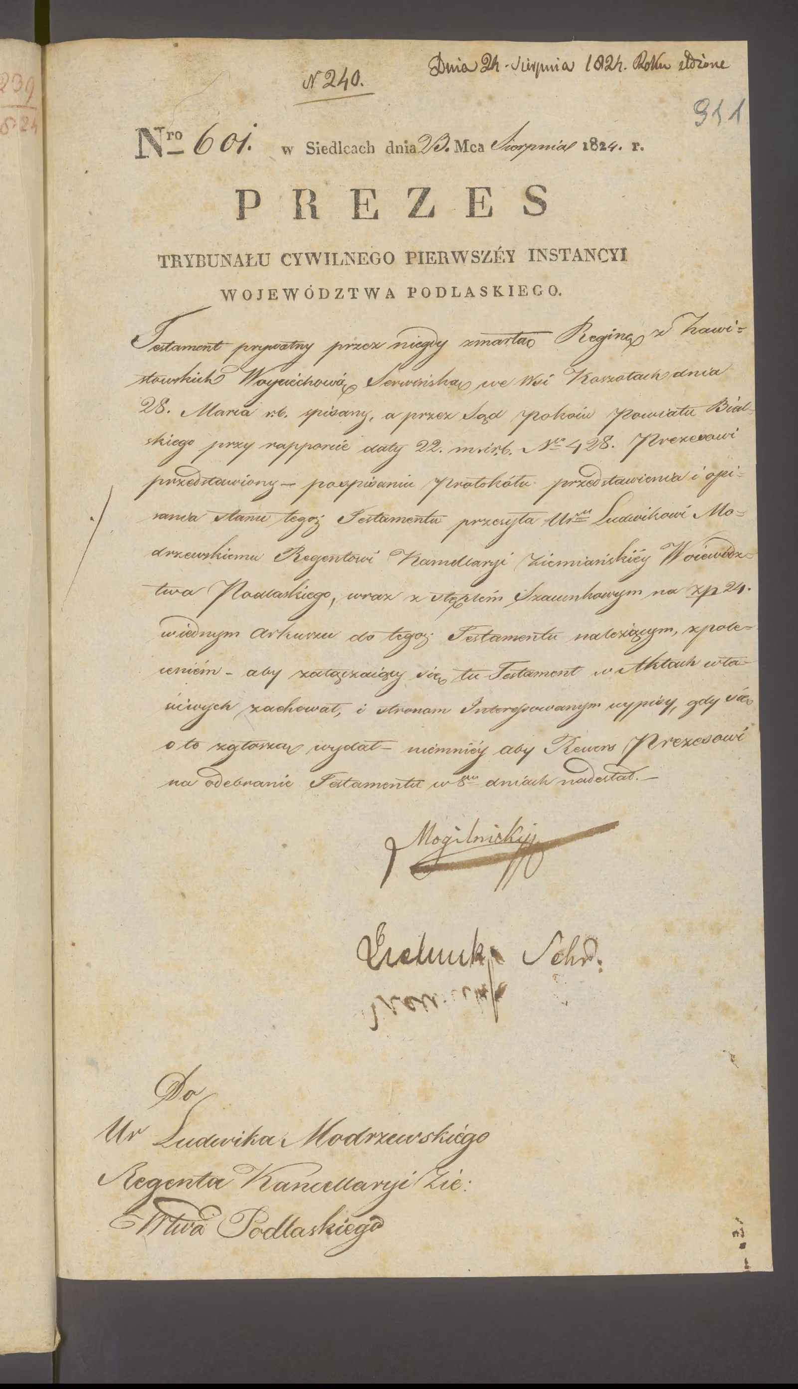 Modrzewski 240/1824, s. 1