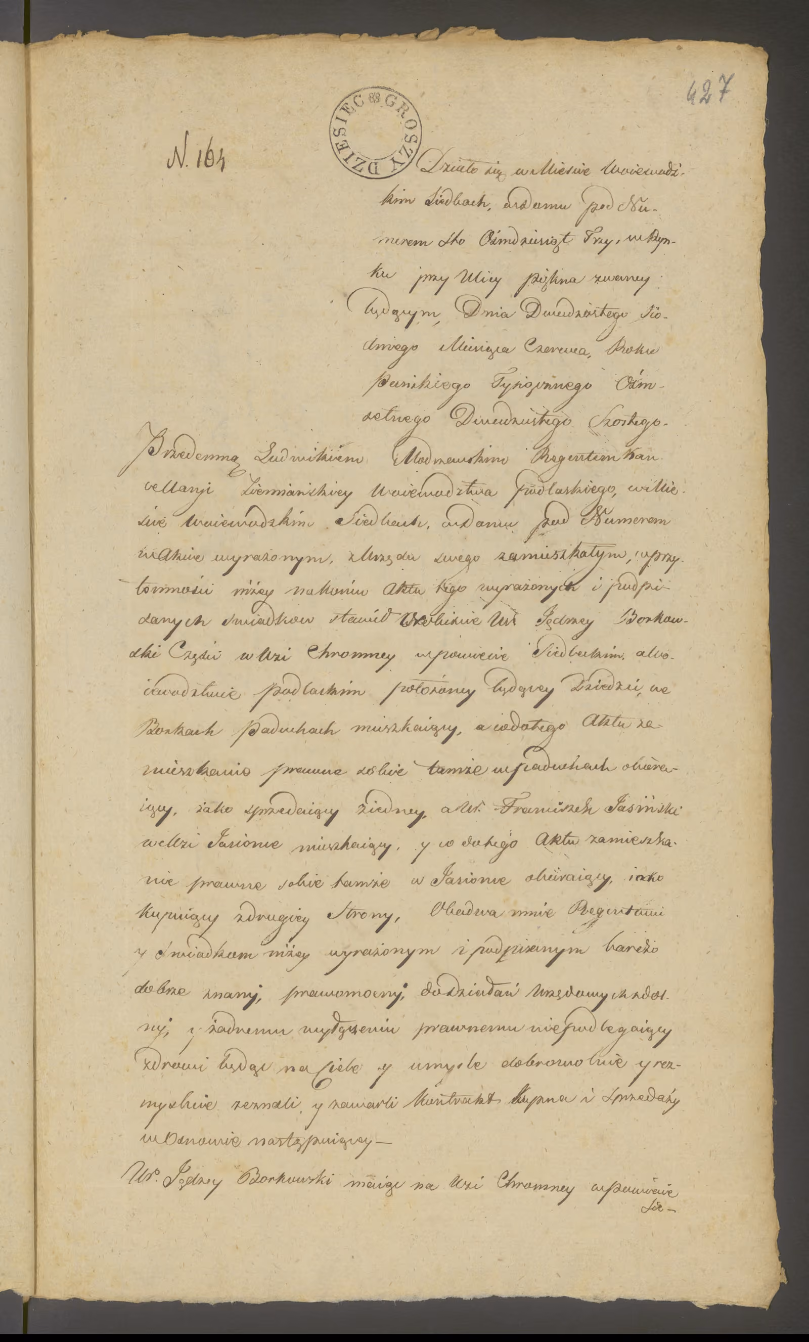 Modrzewski 164/1826, s. 1