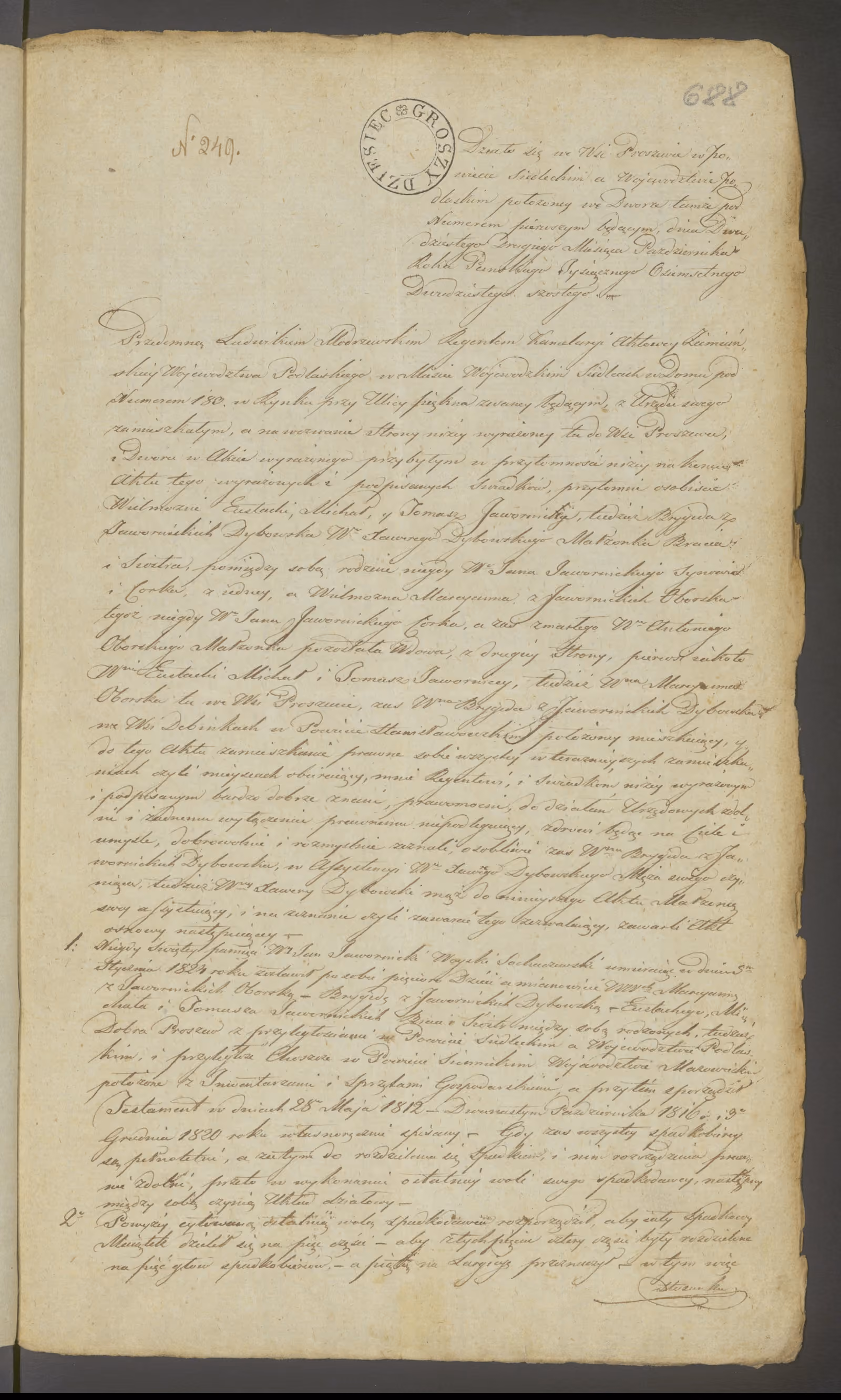 Modrzewski 249/1826, s. 1
