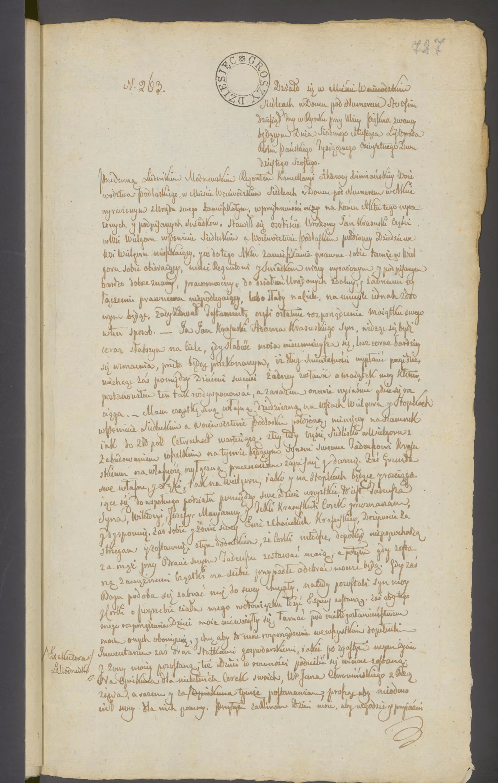 Modrzewski 263/1826, s. 1