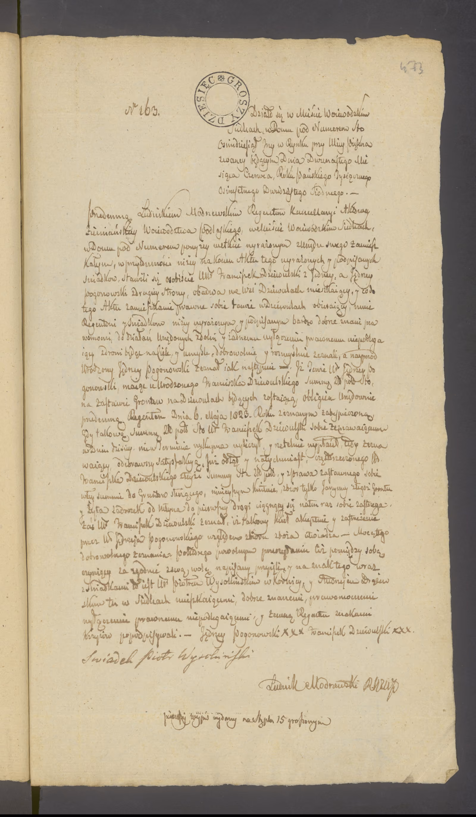 Modrzewski 163/1827, s. 1