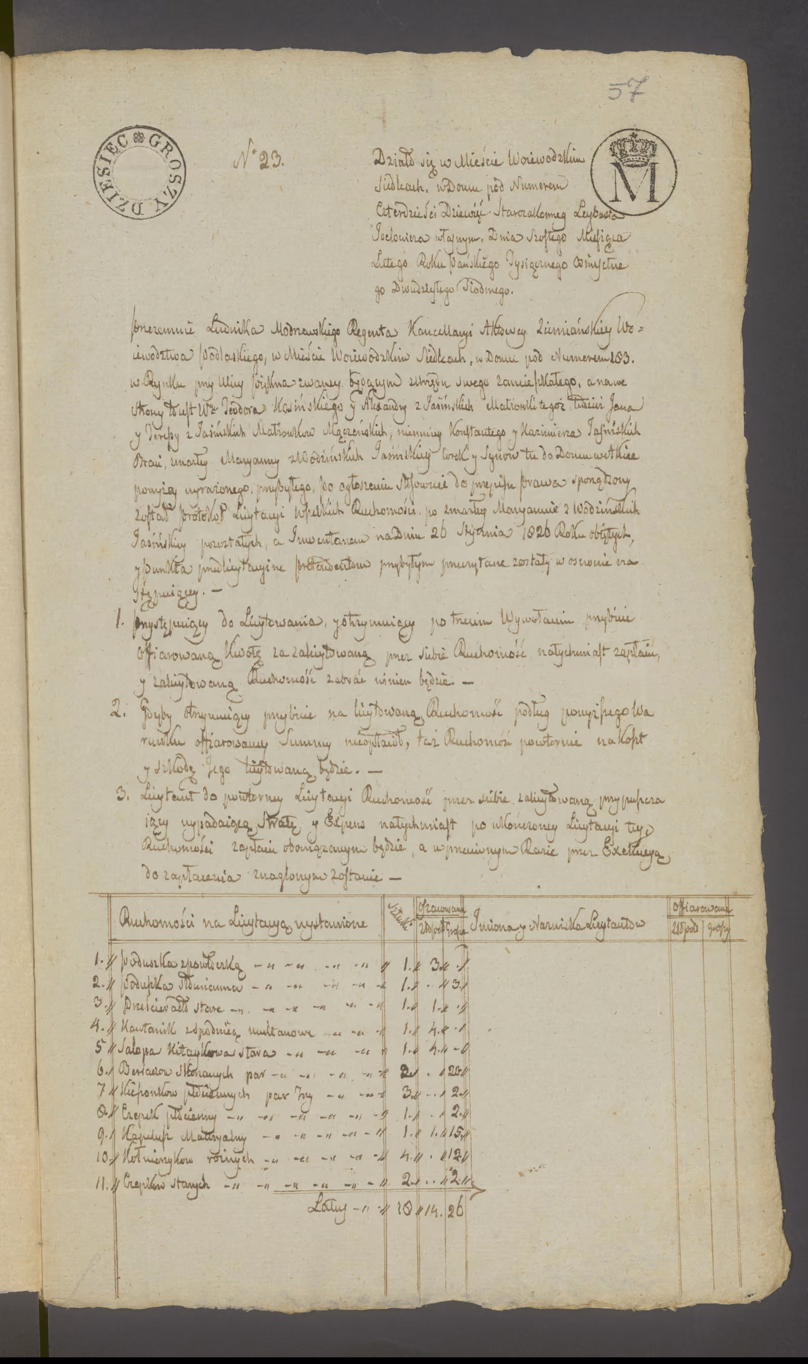 Modrzewski 23/1827, s. 1