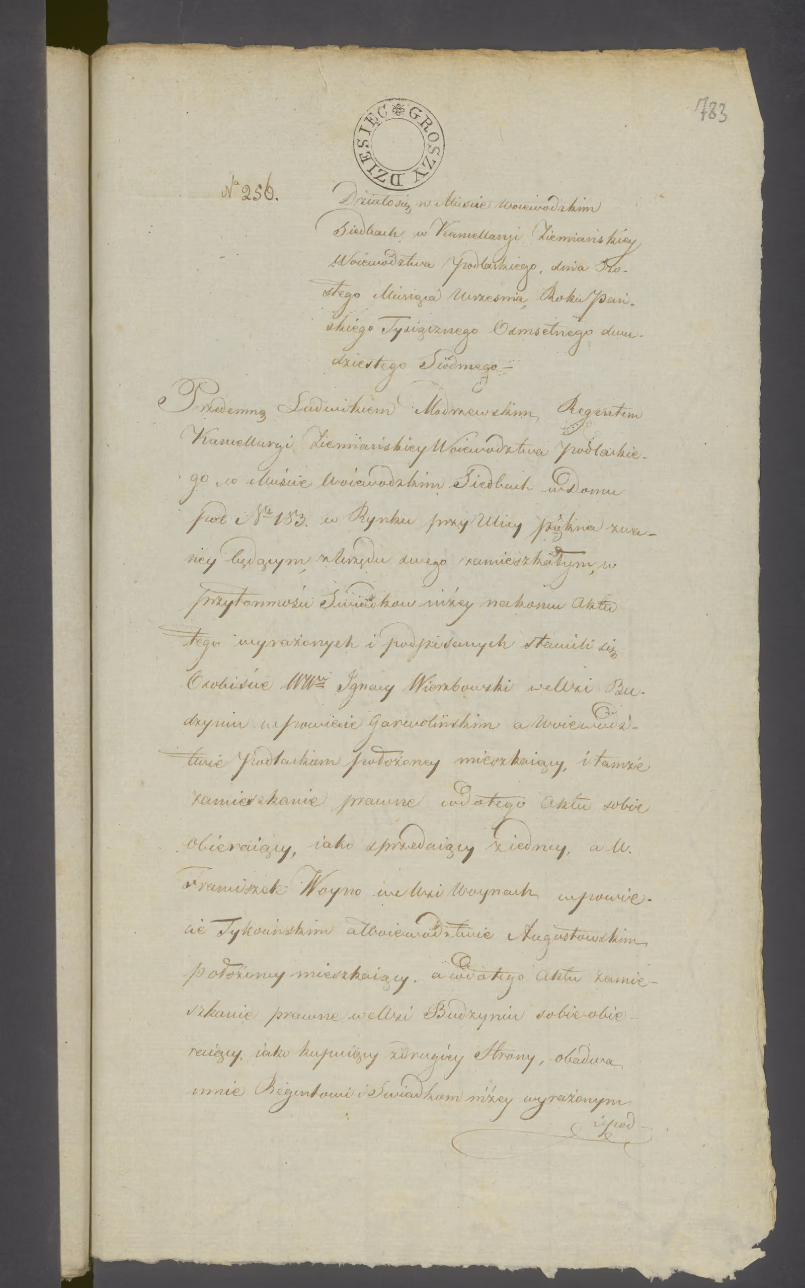 Modrzewski 256/1827, s. 1