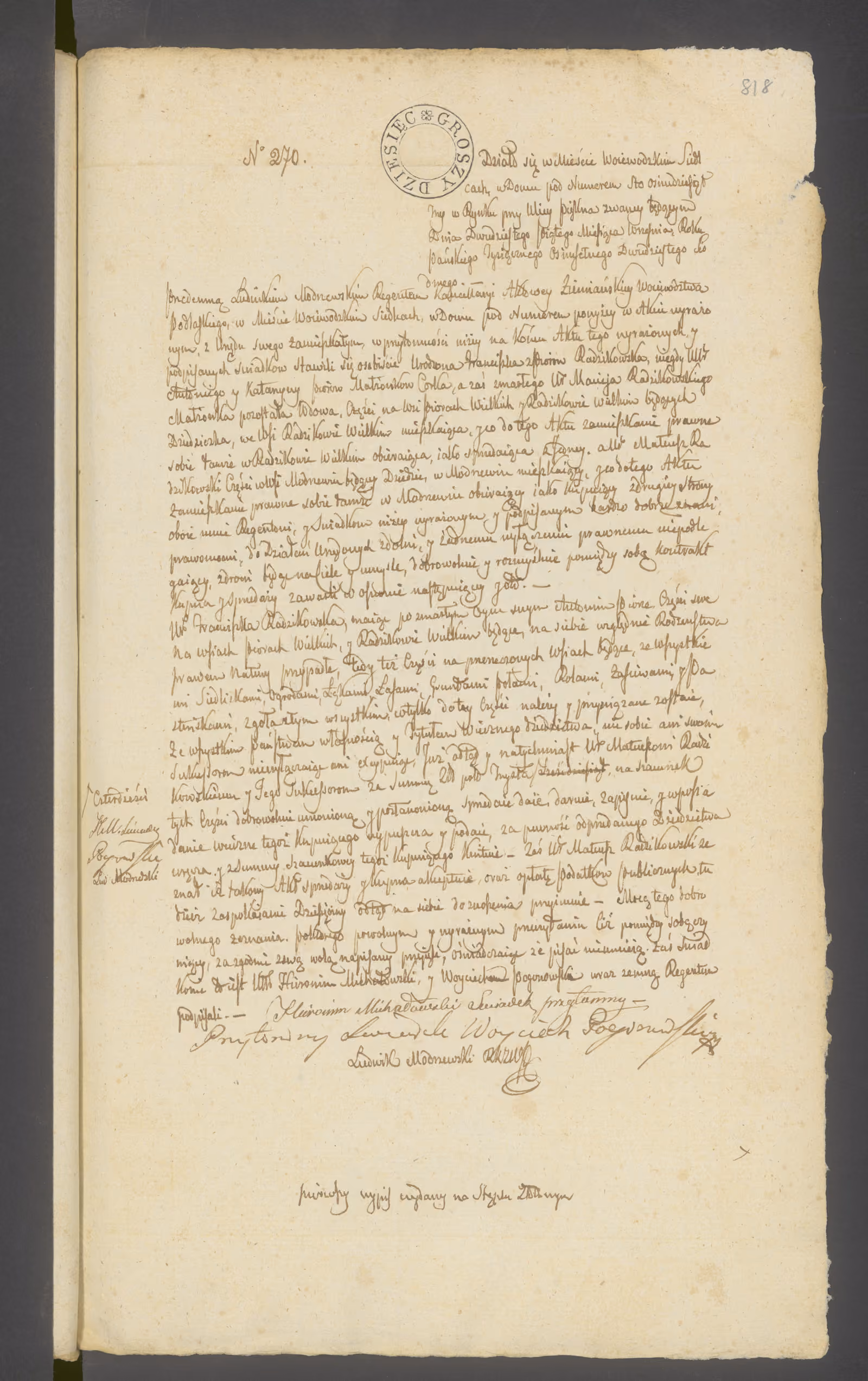 Modrzewski 270/1827, s. 1