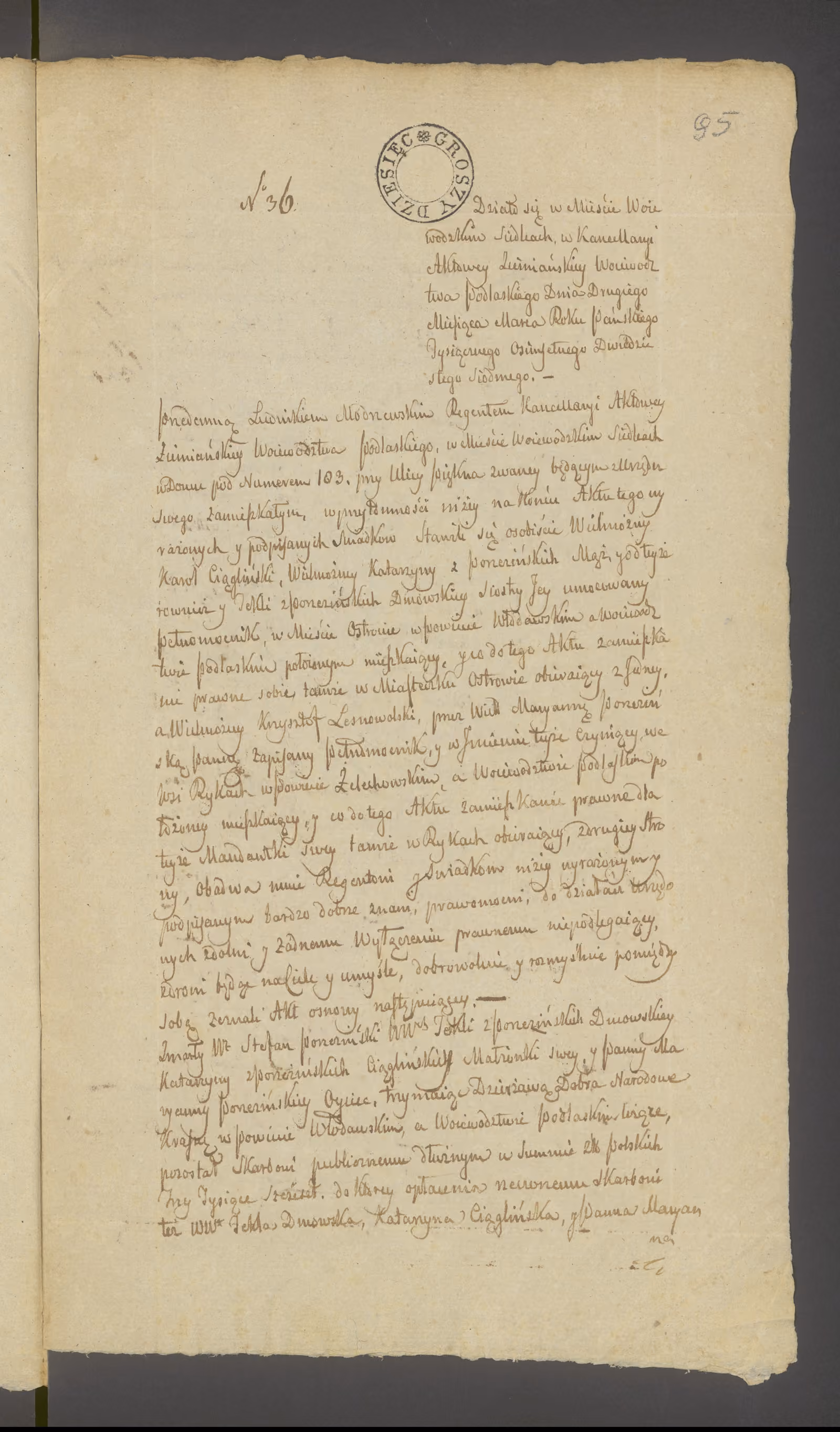 Modrzewski 36/1827, s. 1