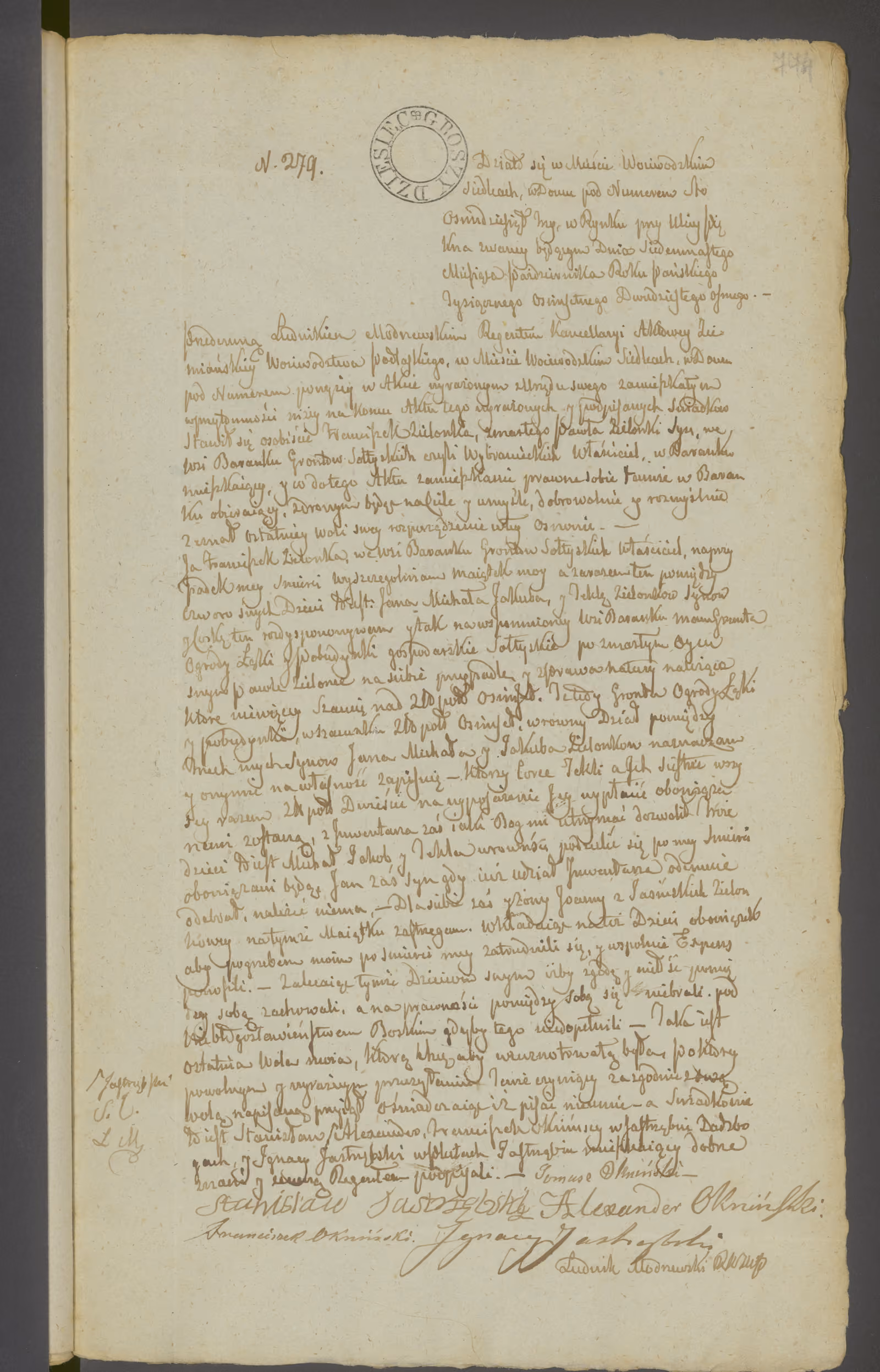 Modrzewski 279/1828, s. 1