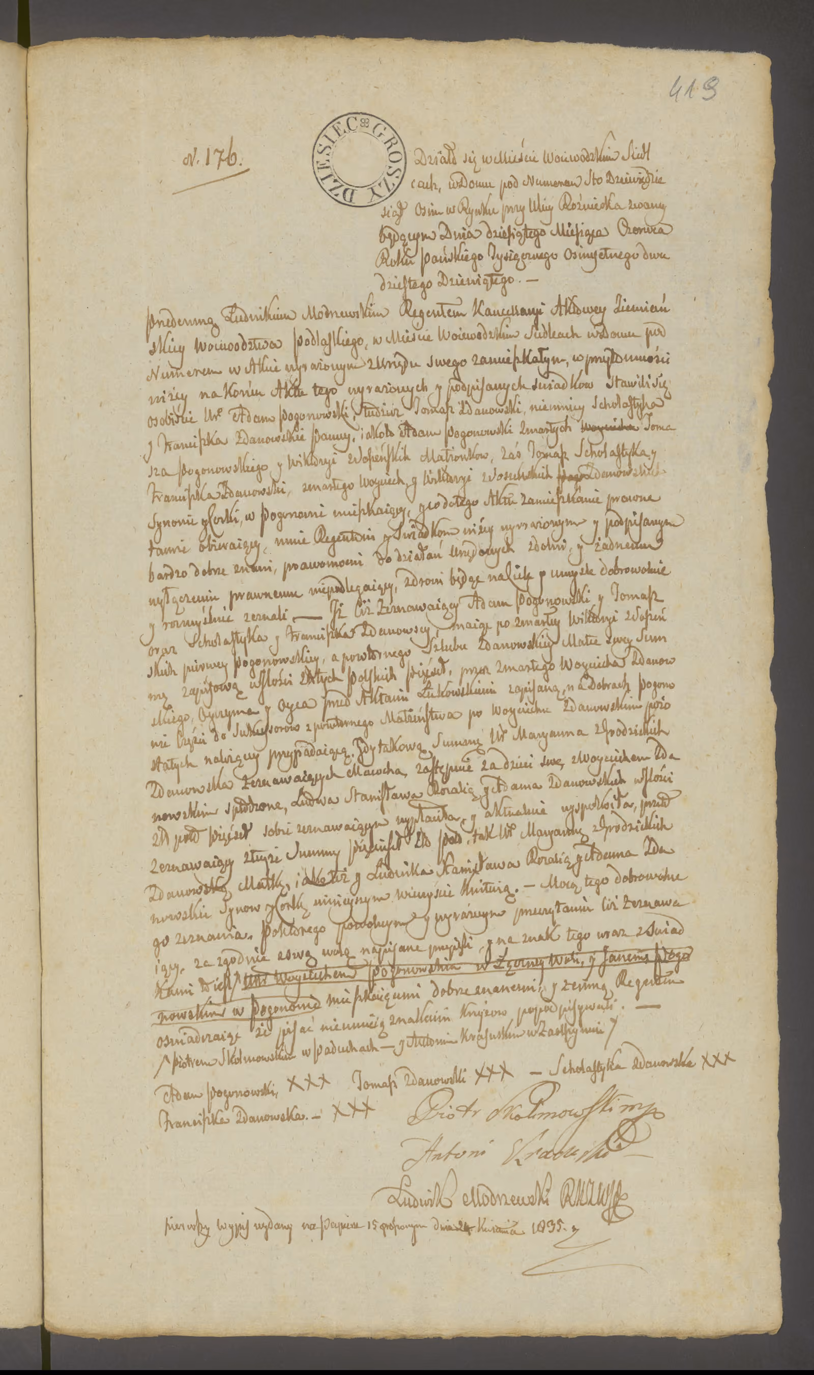 Modrzewski 176/1829, s. 1