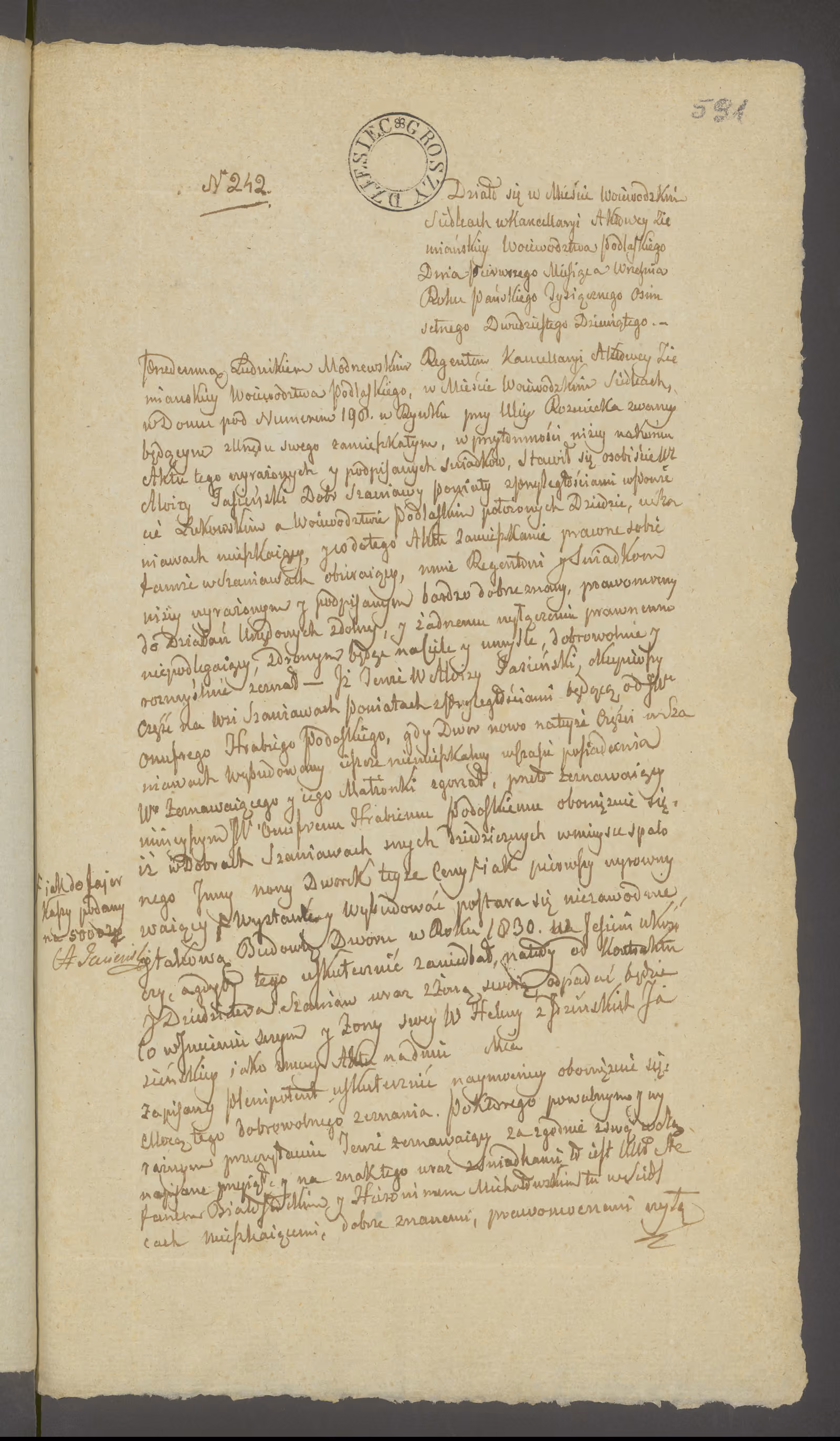 Modrzewski 242/1829, s. 1
