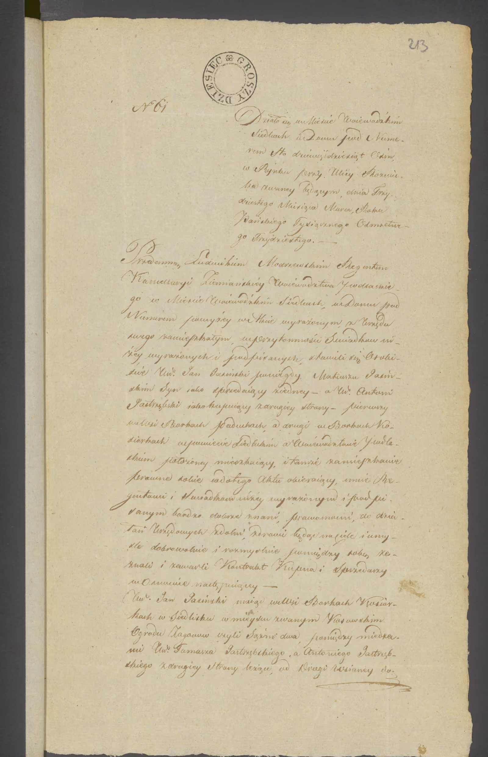 Modrzewski 61/1830, s. 1